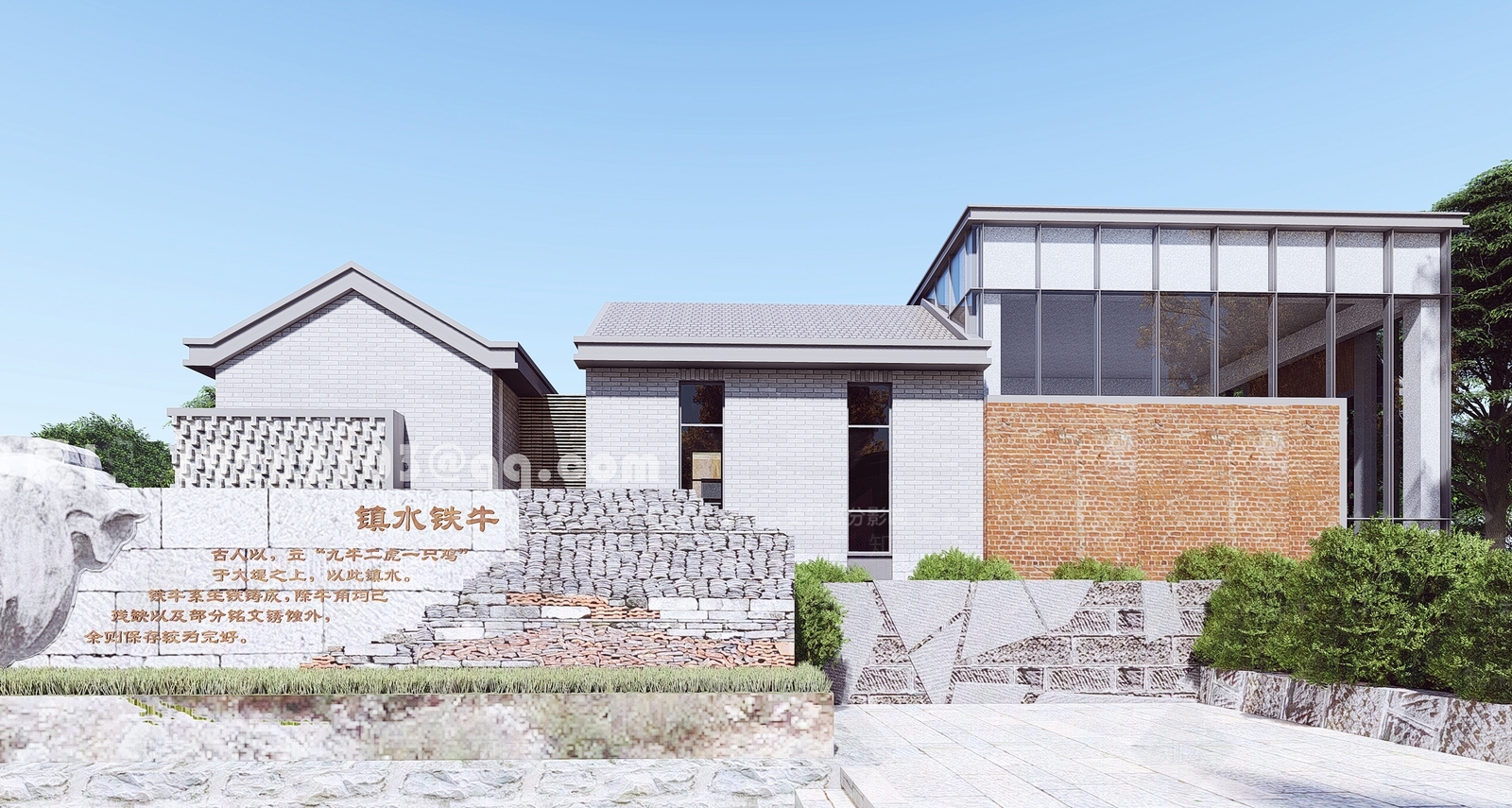 新中式商业街SU模型下载【ID:1189283816】