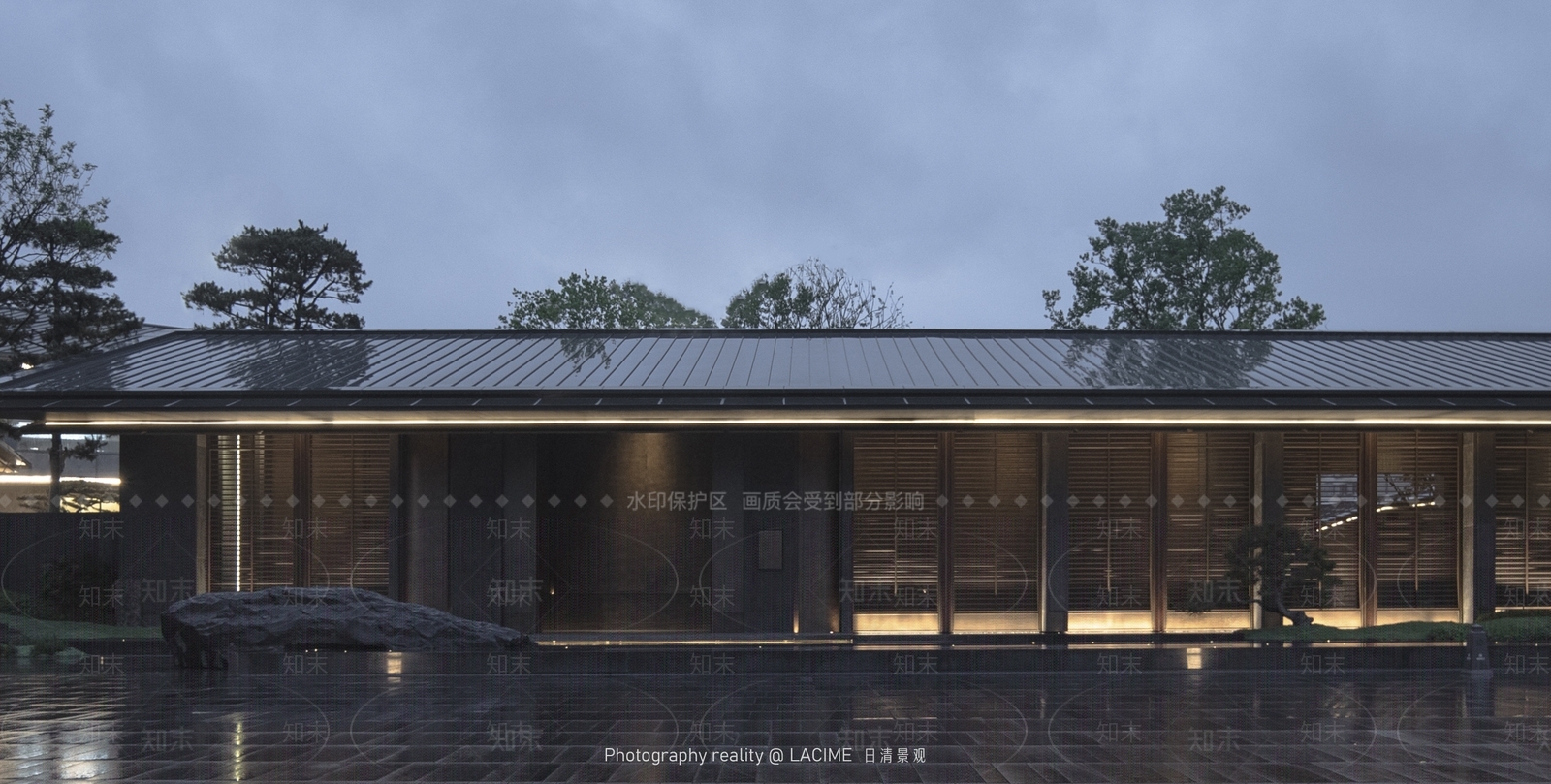 新中式小区景观SU模型下载【ID:1189286993】