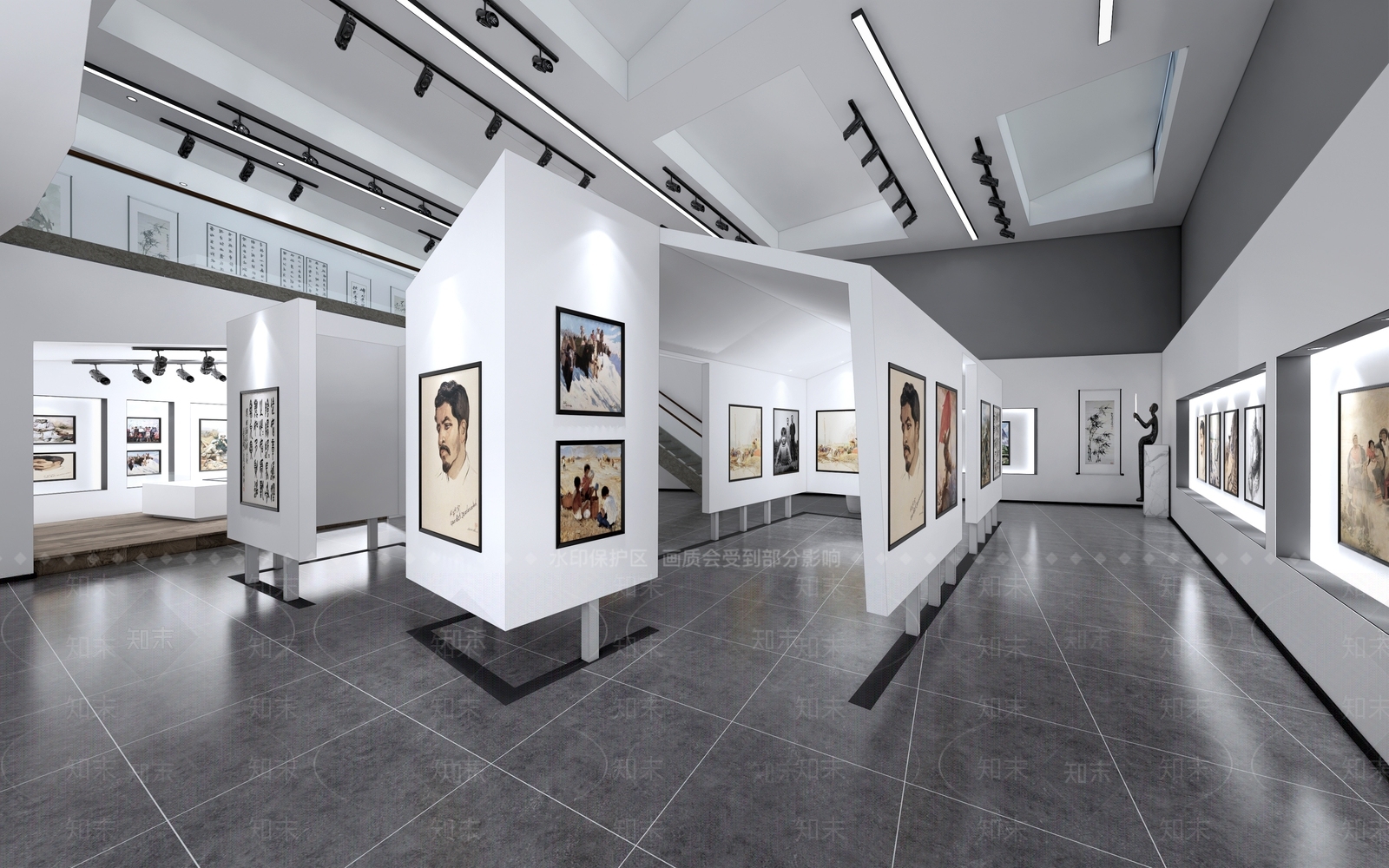 现代文化展厅SU模型下载【ID:1189286995】
