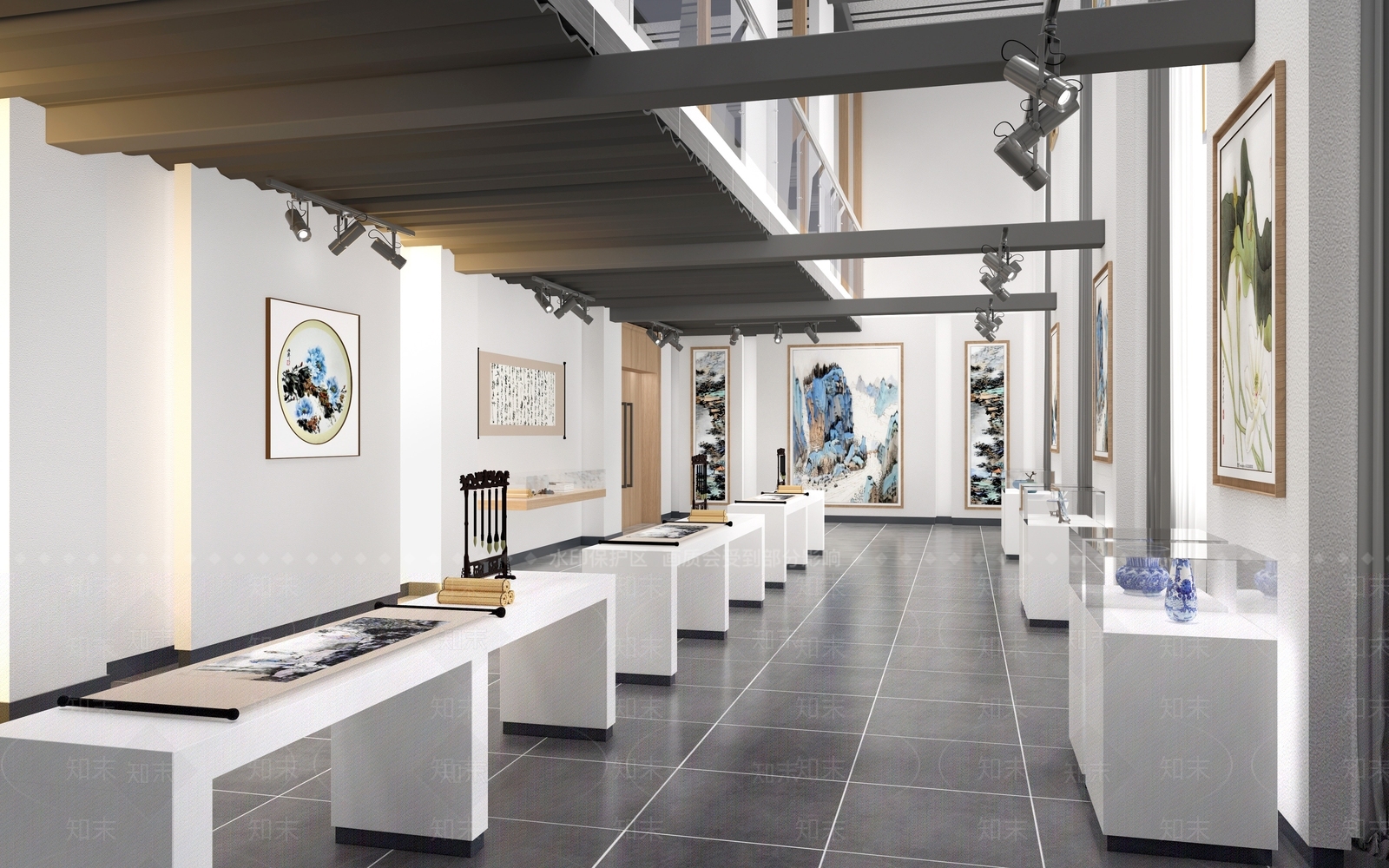 现代其他展厅SU模型下载【ID:1189291149】