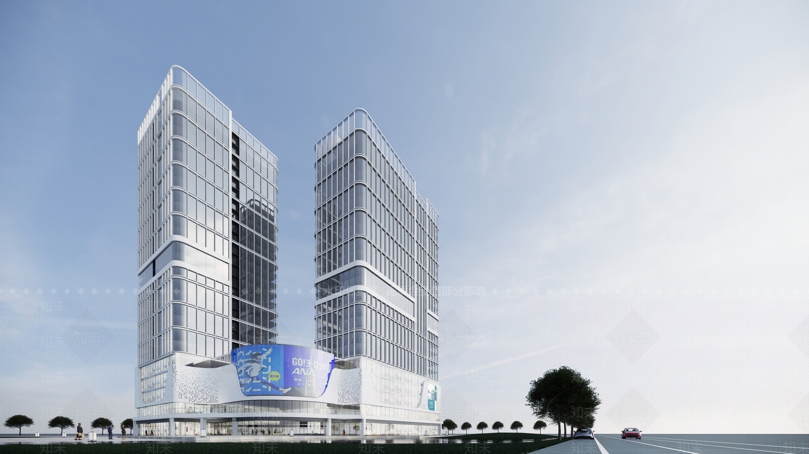 现代商场建筑SU模型下载【ID:1189292614】
