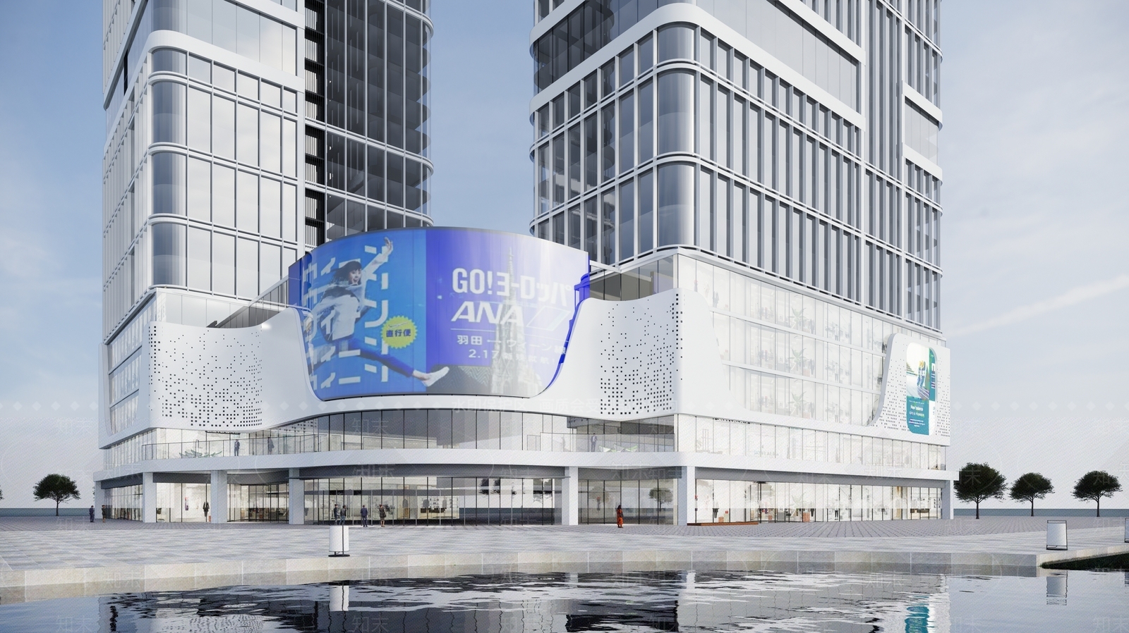 现代商场建筑SU模型下载【ID:1189292614】