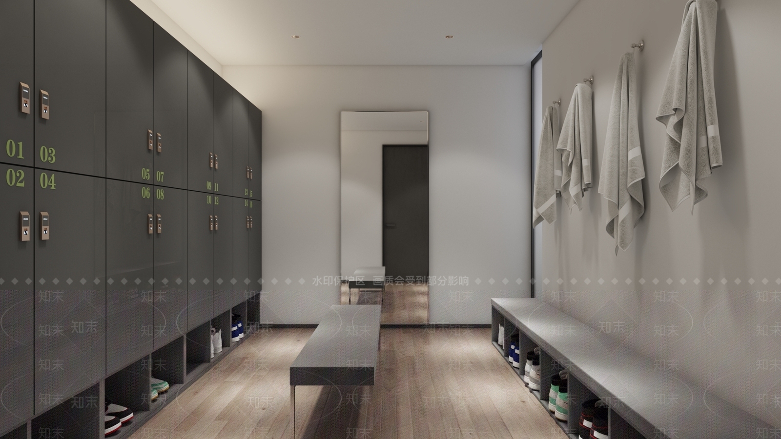 现代更衣室3D模型下载【ID:1215067896】