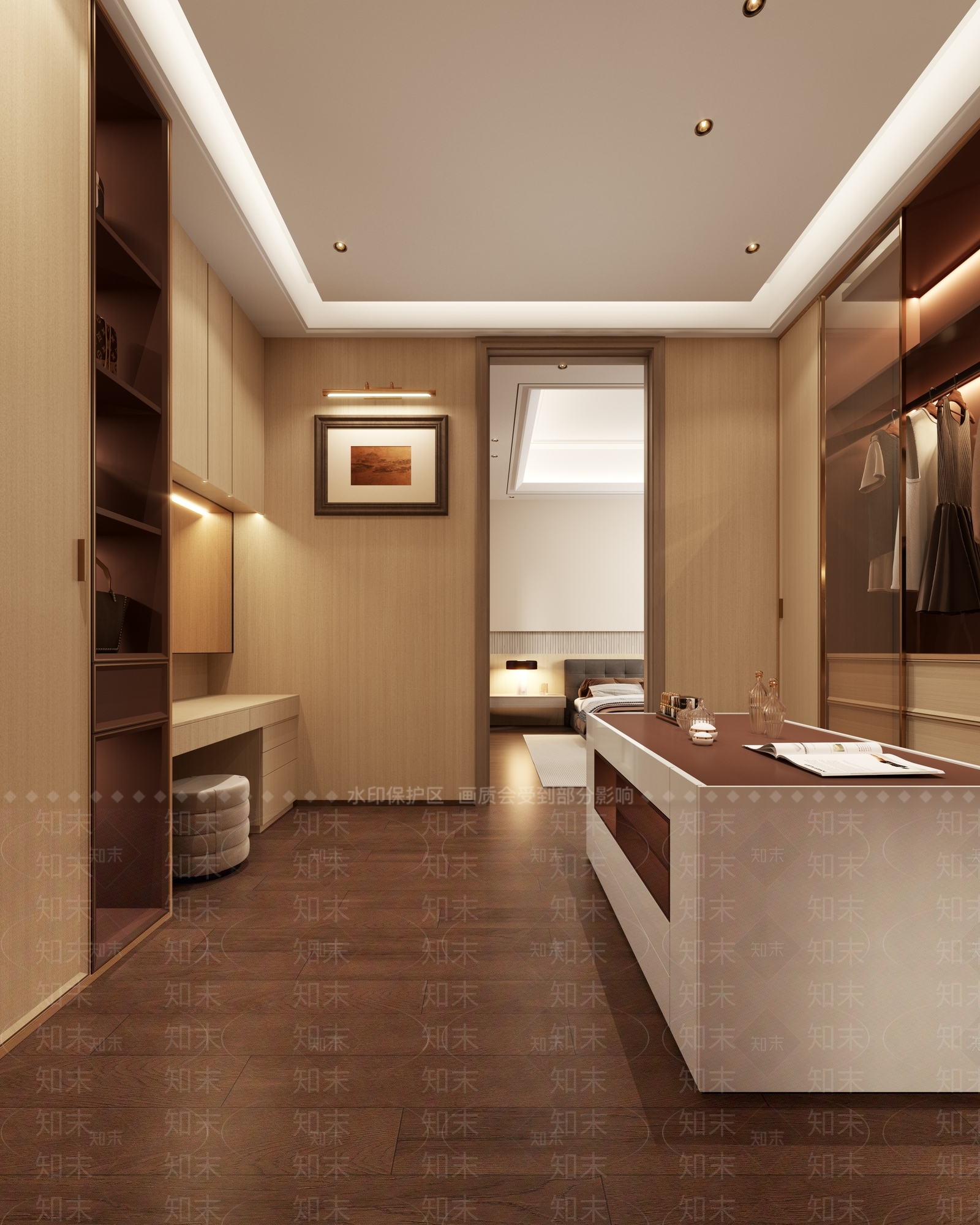 现代衣帽间3D模型下载【ID:1189300082】