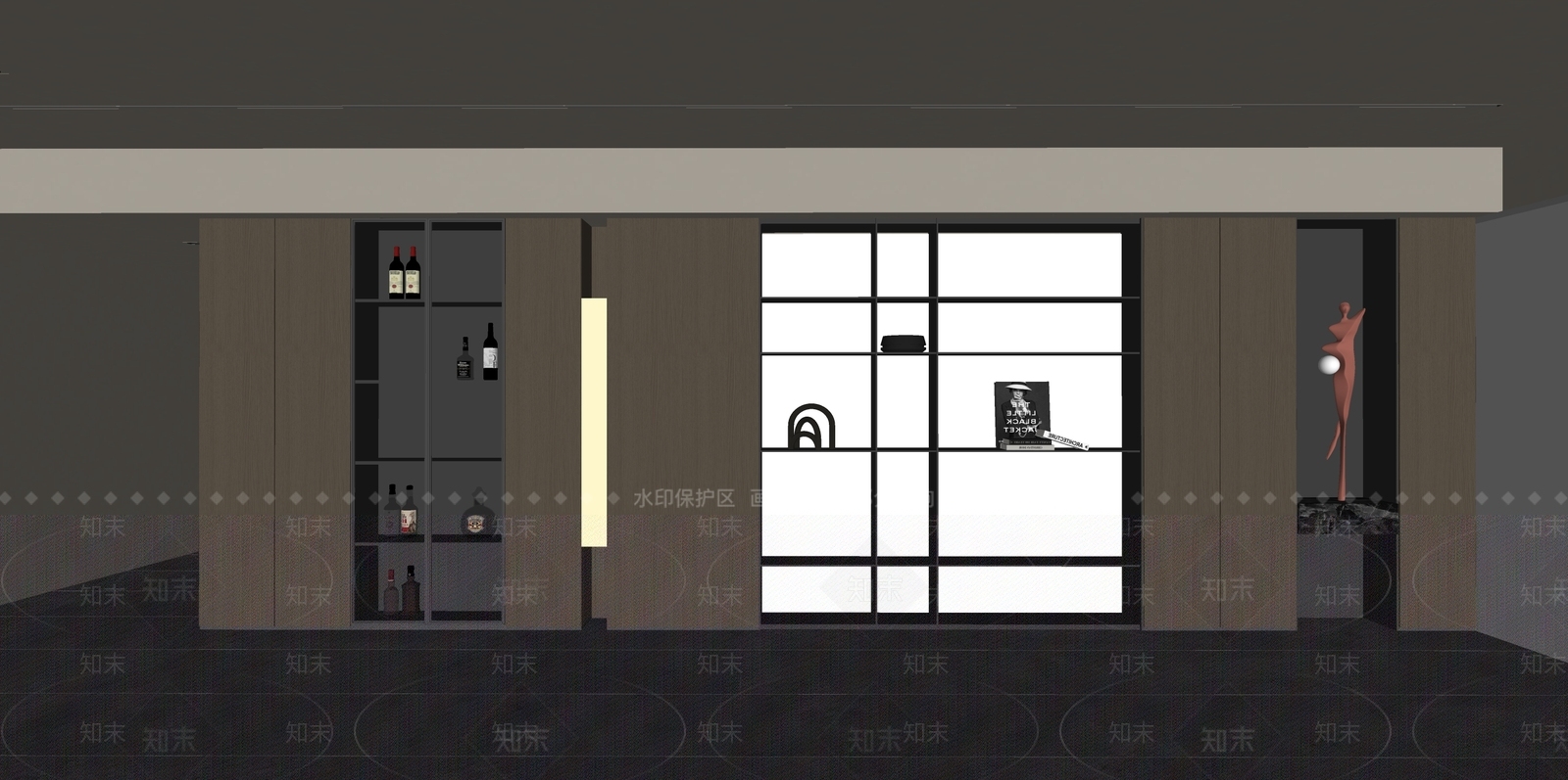 现代酒柜SU模型下载【ID:1189306245】