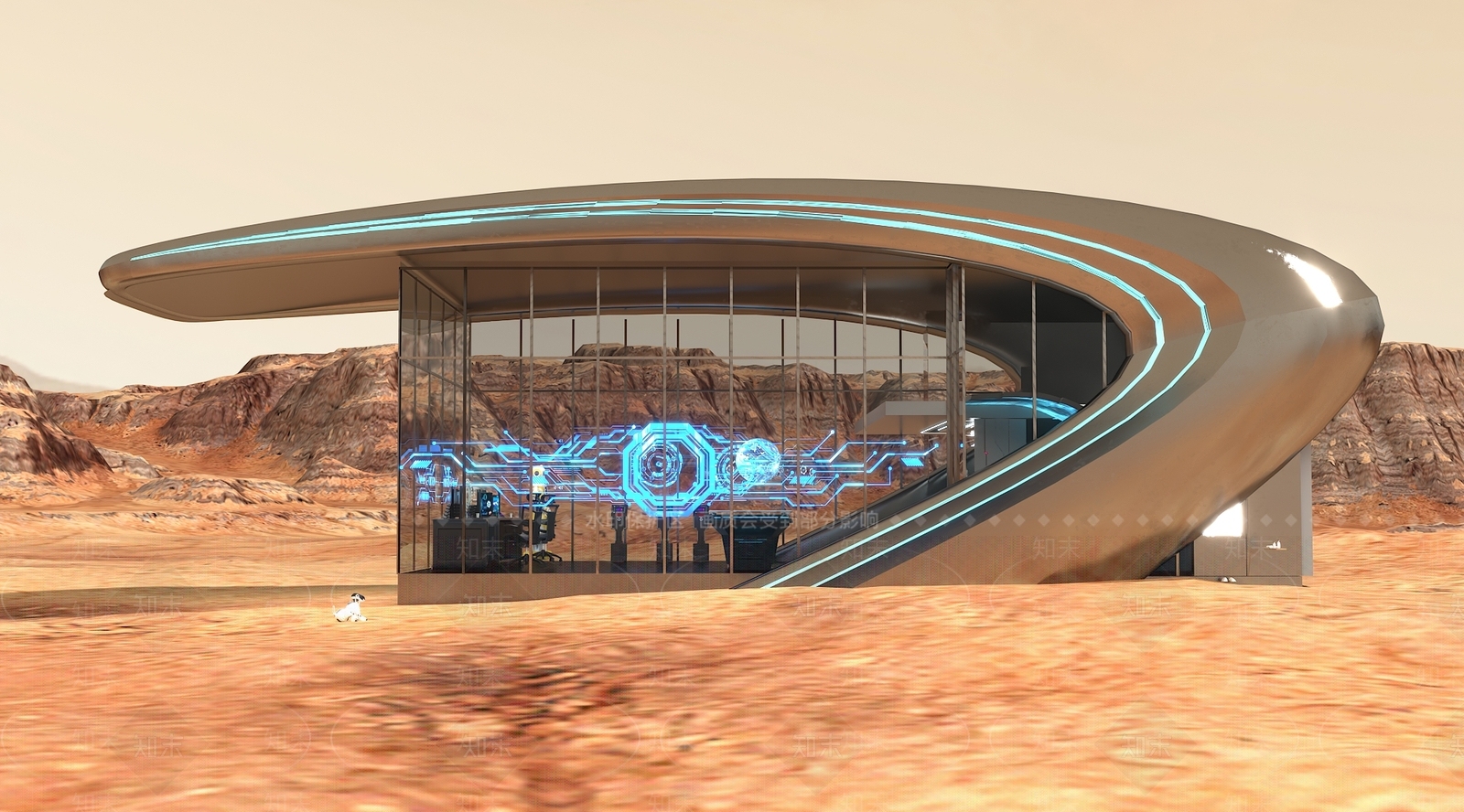 现代简约艺术风格建筑3D模型下载【ID:1189311998】
