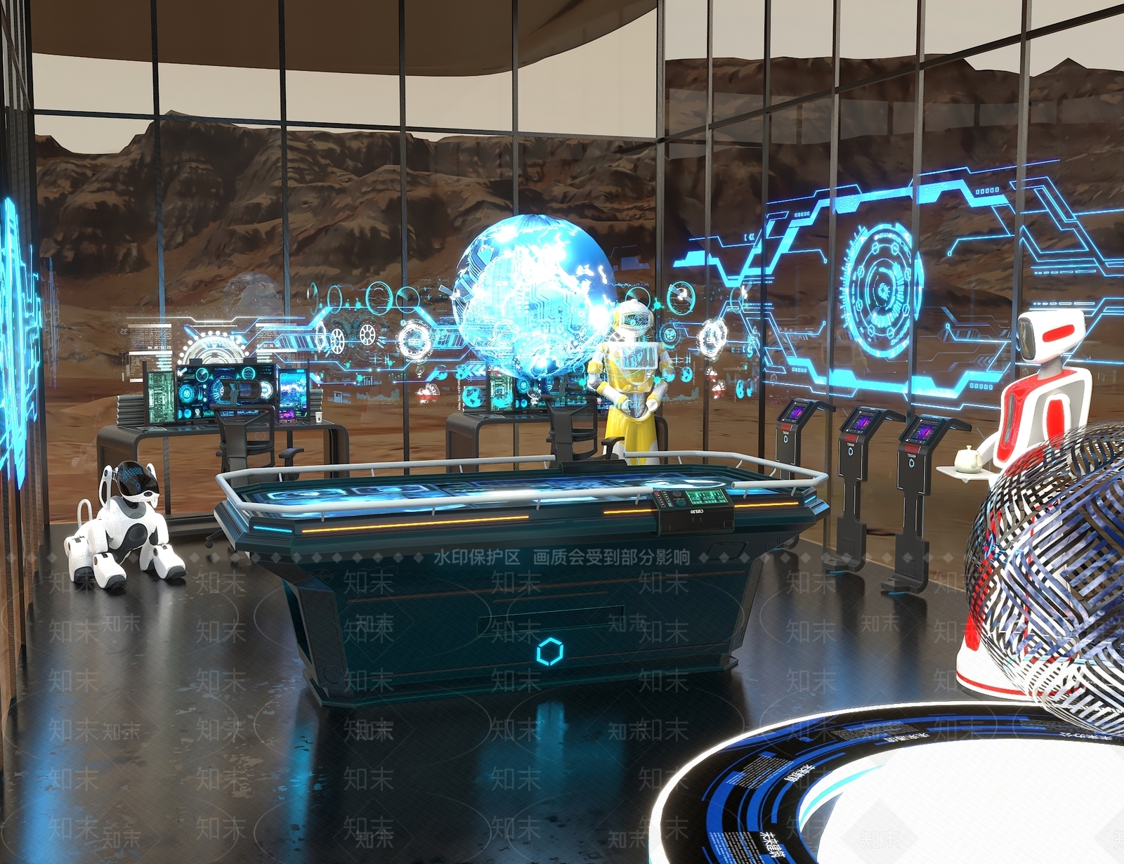 现代简约艺术风格建筑3D模型下载【ID:1189311998】