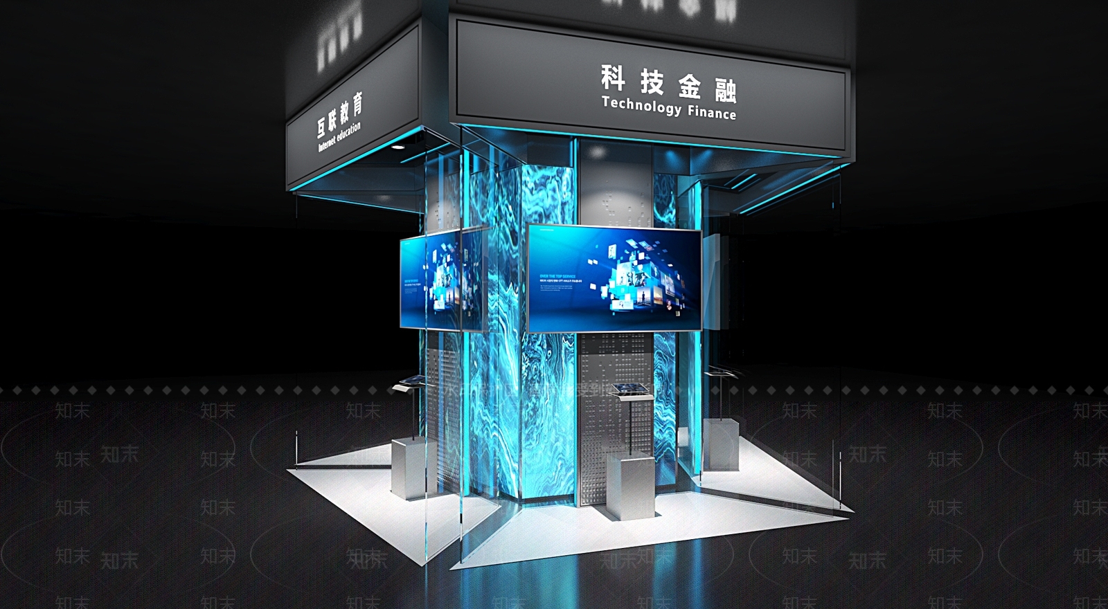 现代工业科技展厅3D模型下载【ID:1189313844】