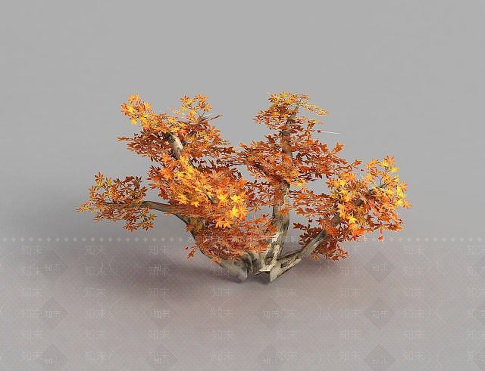 现代游戏场景枫树装饰3D模型下载【ID:1189314372】