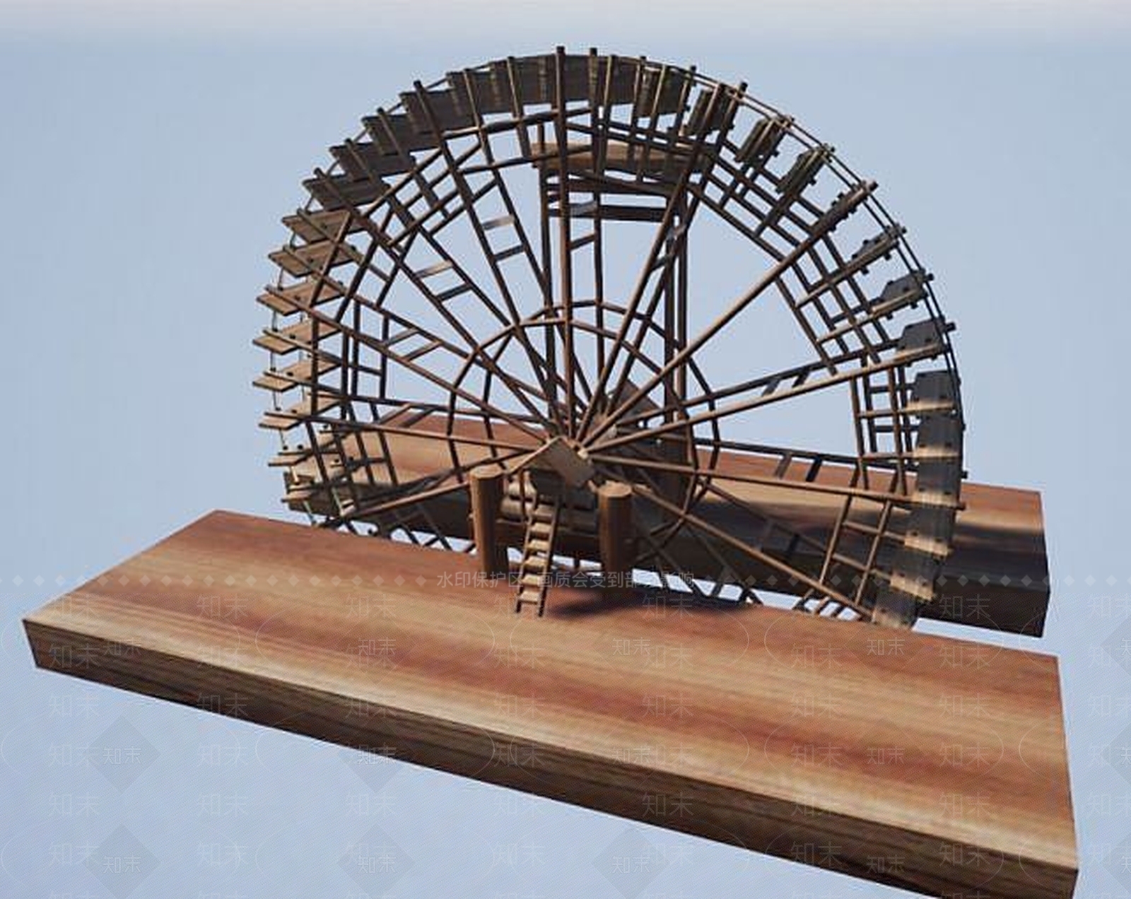 现代灌溉工具水车3D模型下载【ID:1189314588】