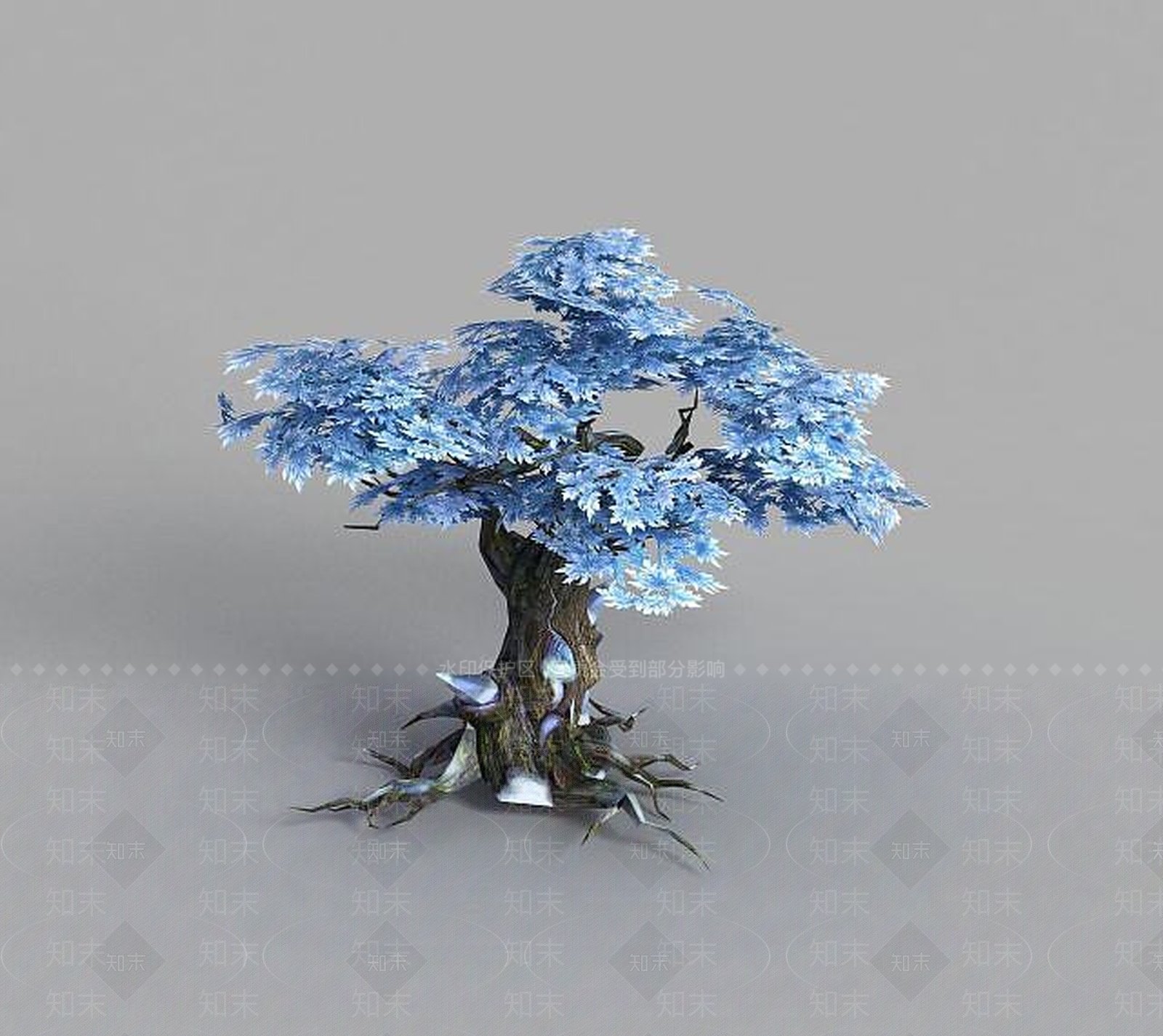 现代游戏场景树木装饰3D模型下载【ID:1189314725】