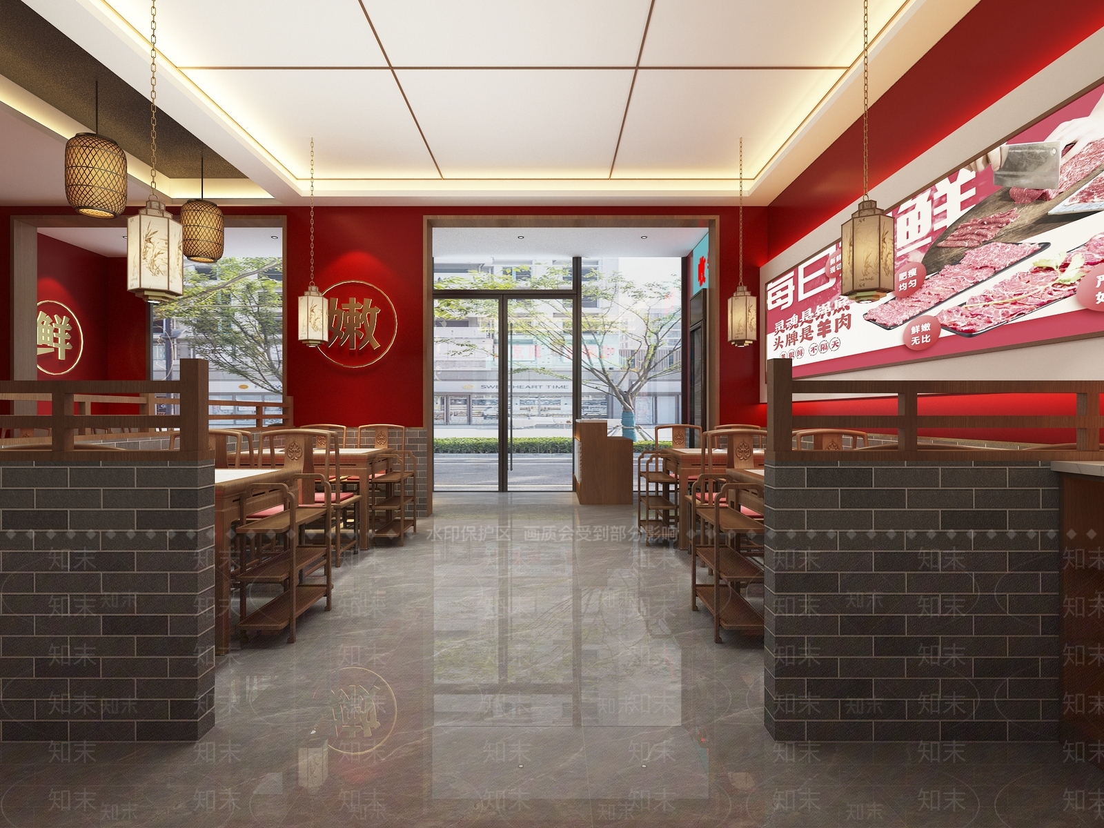 新中式火锅店3D模型下载【ID:1189316694】_知末3d模型网