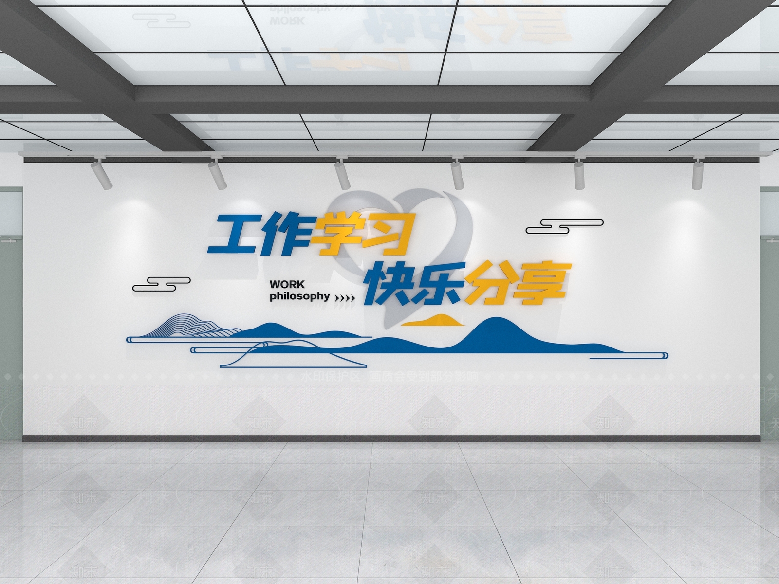 现代文化墙SU模型下载【ID:1189318155】