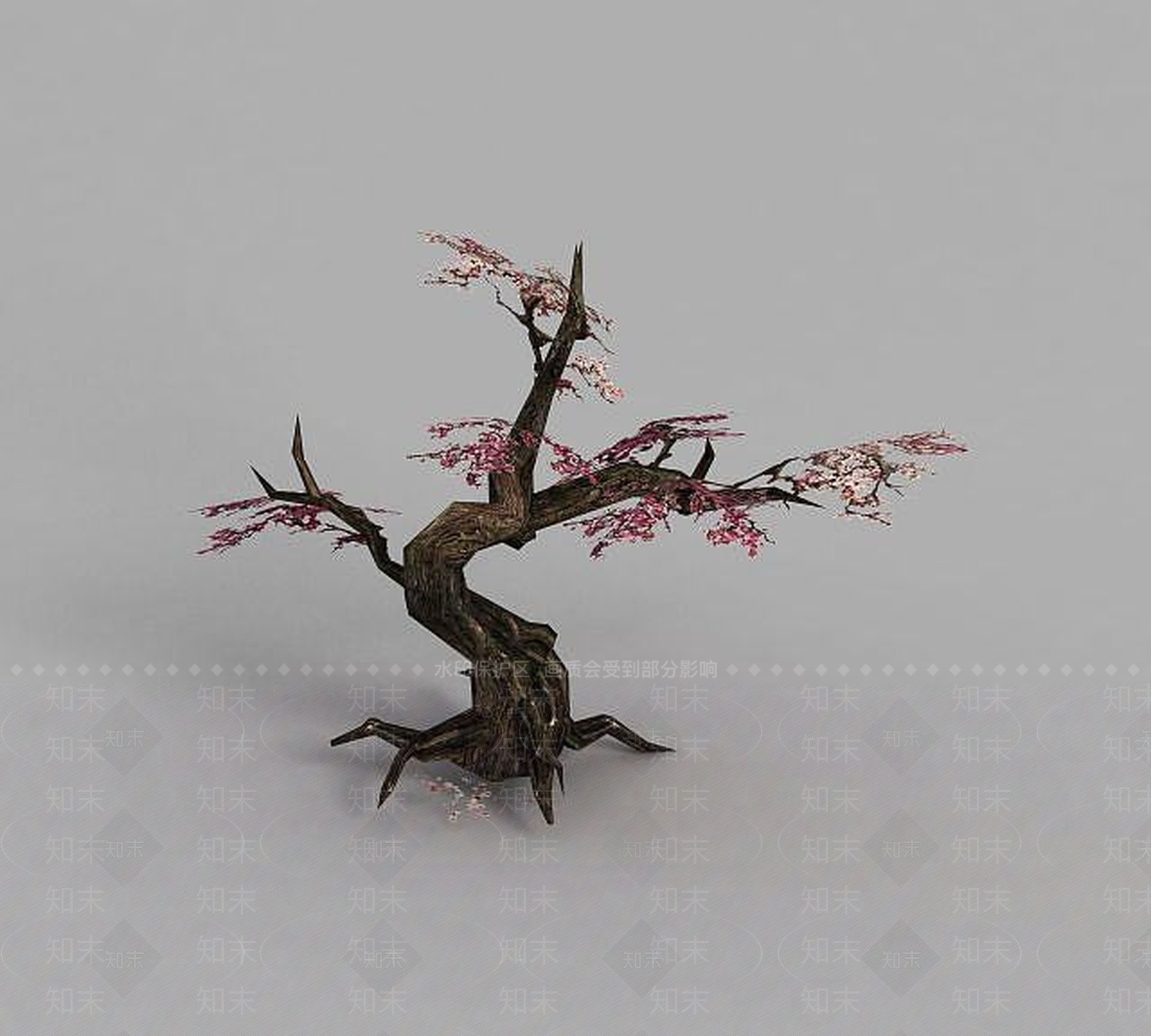 现代魔兽世界游戏场景树木装饰3D模型下载【ID:1189322058】
