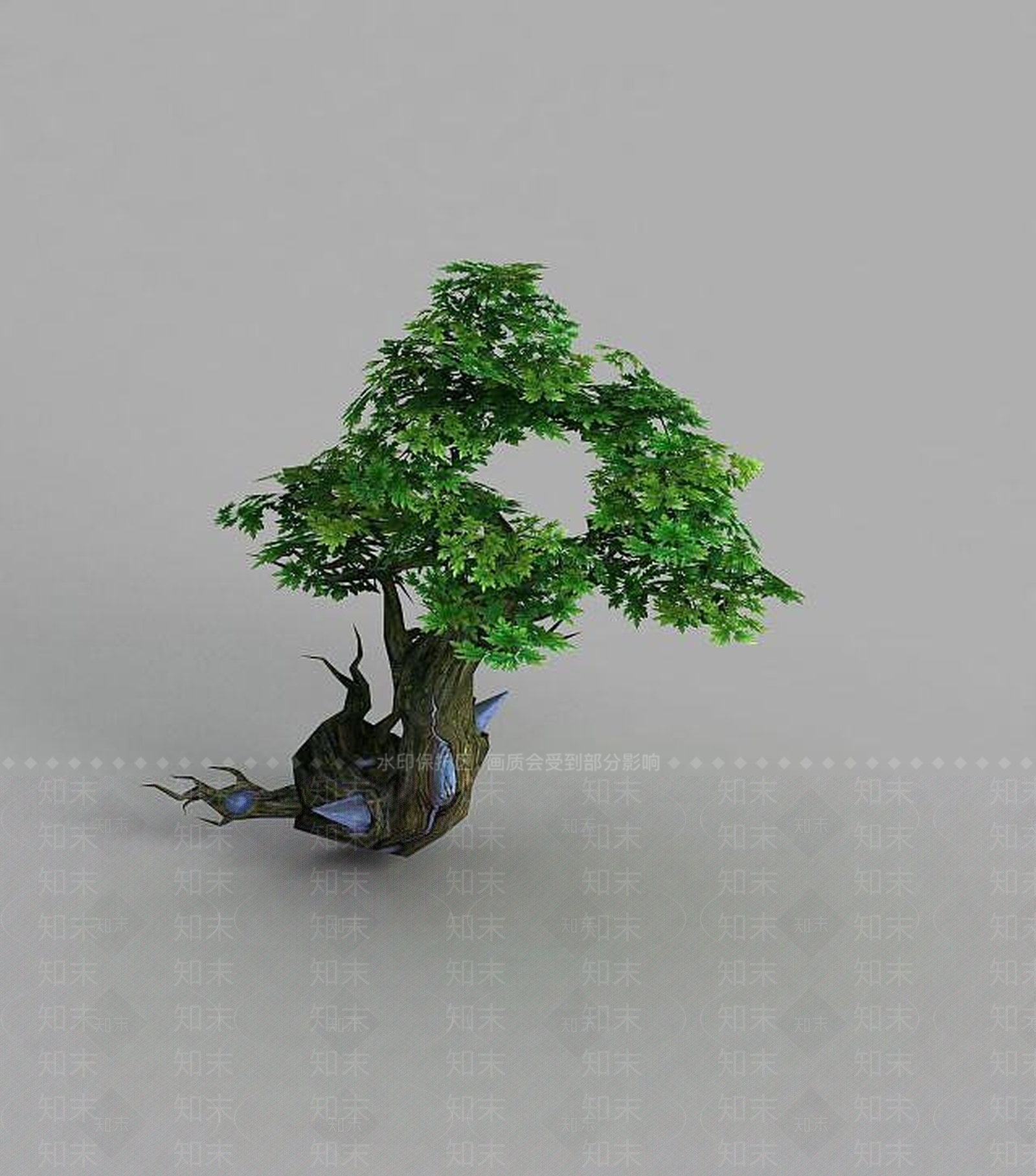 现代魔兽世界游戏场景树木装饰3D模型下载【ID:1189322106】