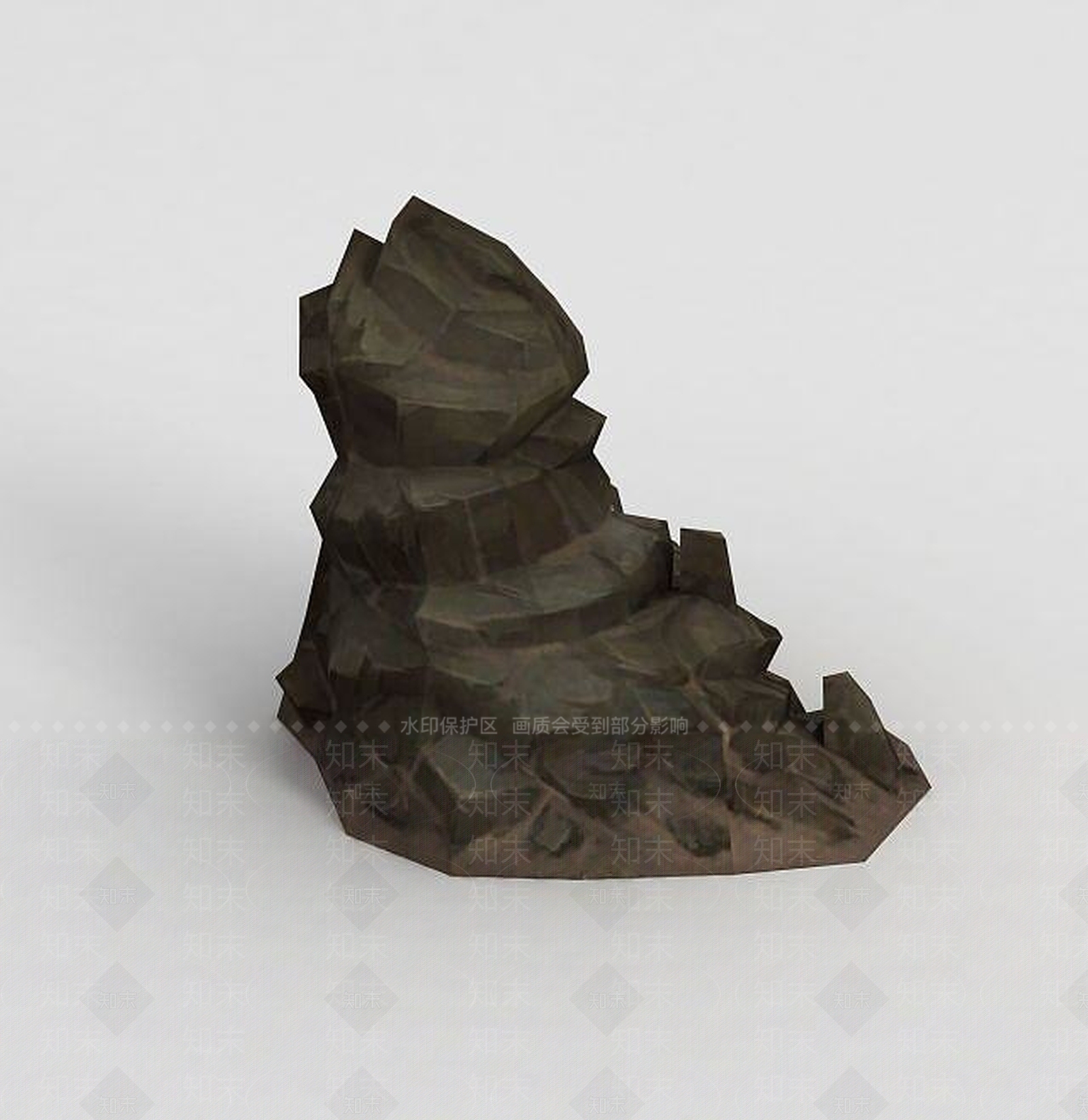 现代手绘写实石头3D模型下载【ID:1189322535】