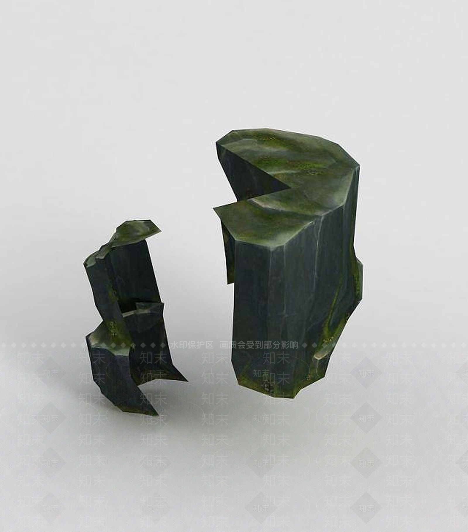现代手绘写实石头3D模型下载【ID:1189322616】
