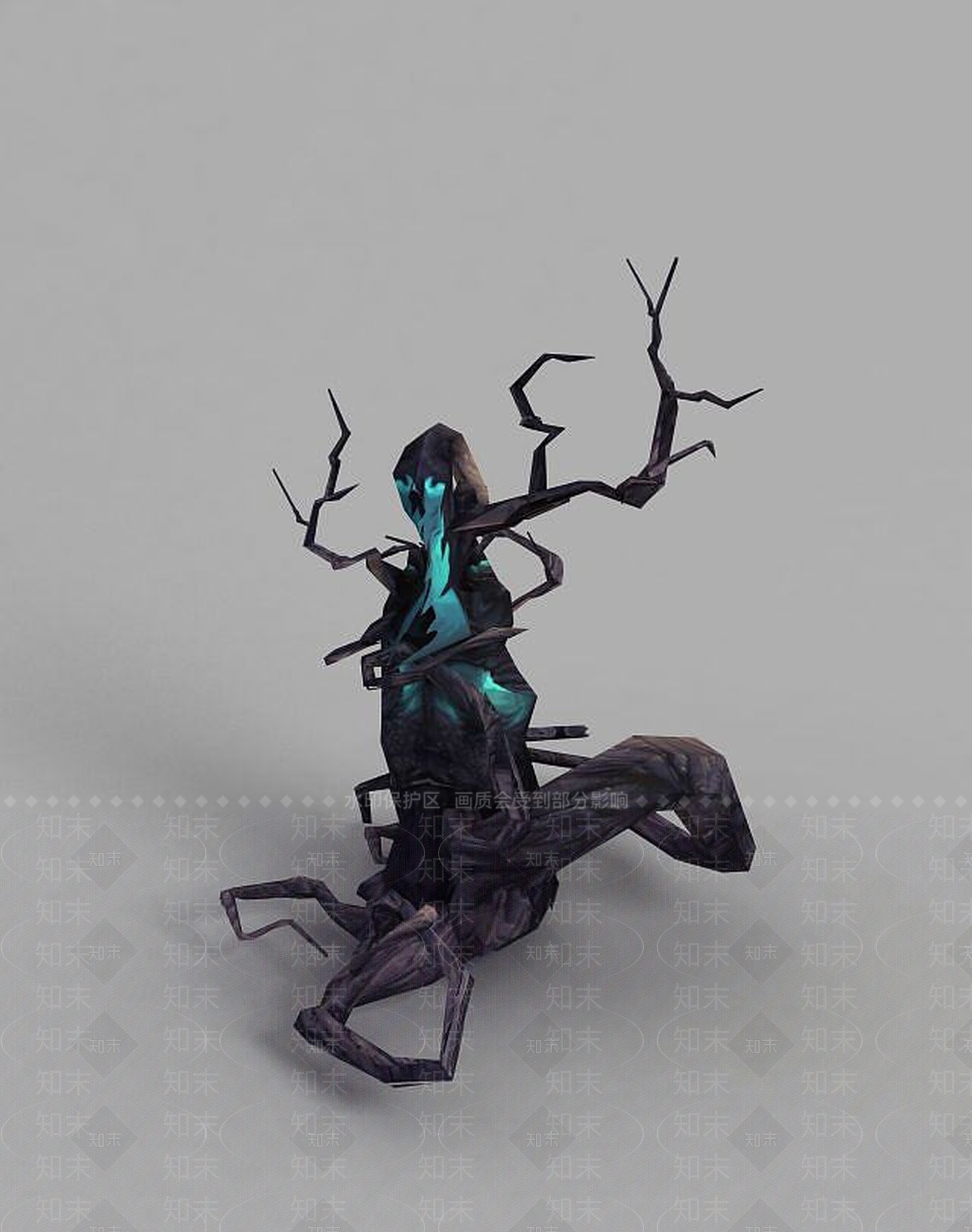 现代魔兽世界游戏场景树木装饰3D模型下载【ID:1189323092】