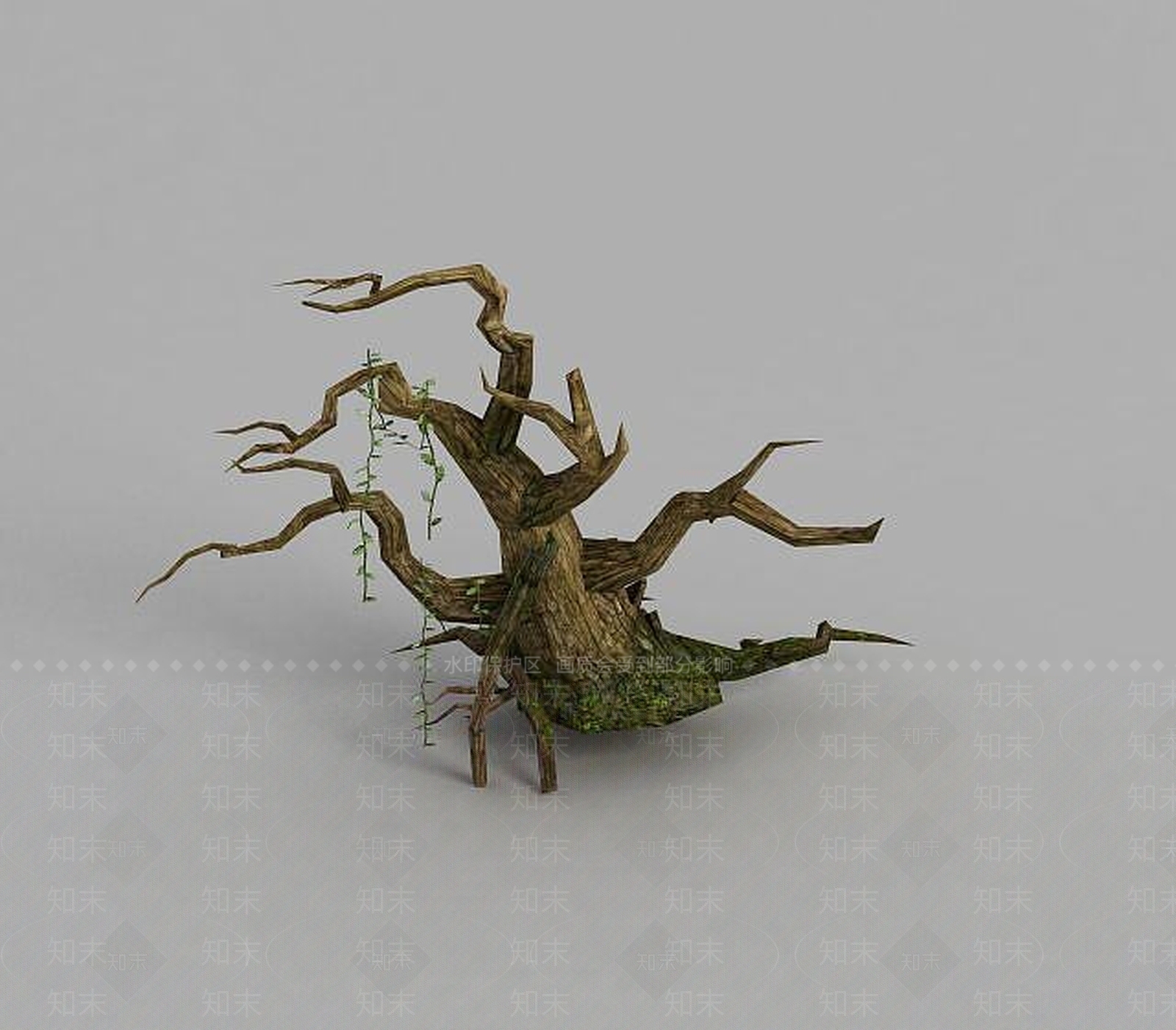 现代魔兽世界游戏场景树木装饰3D模型下载【ID:1189323285】