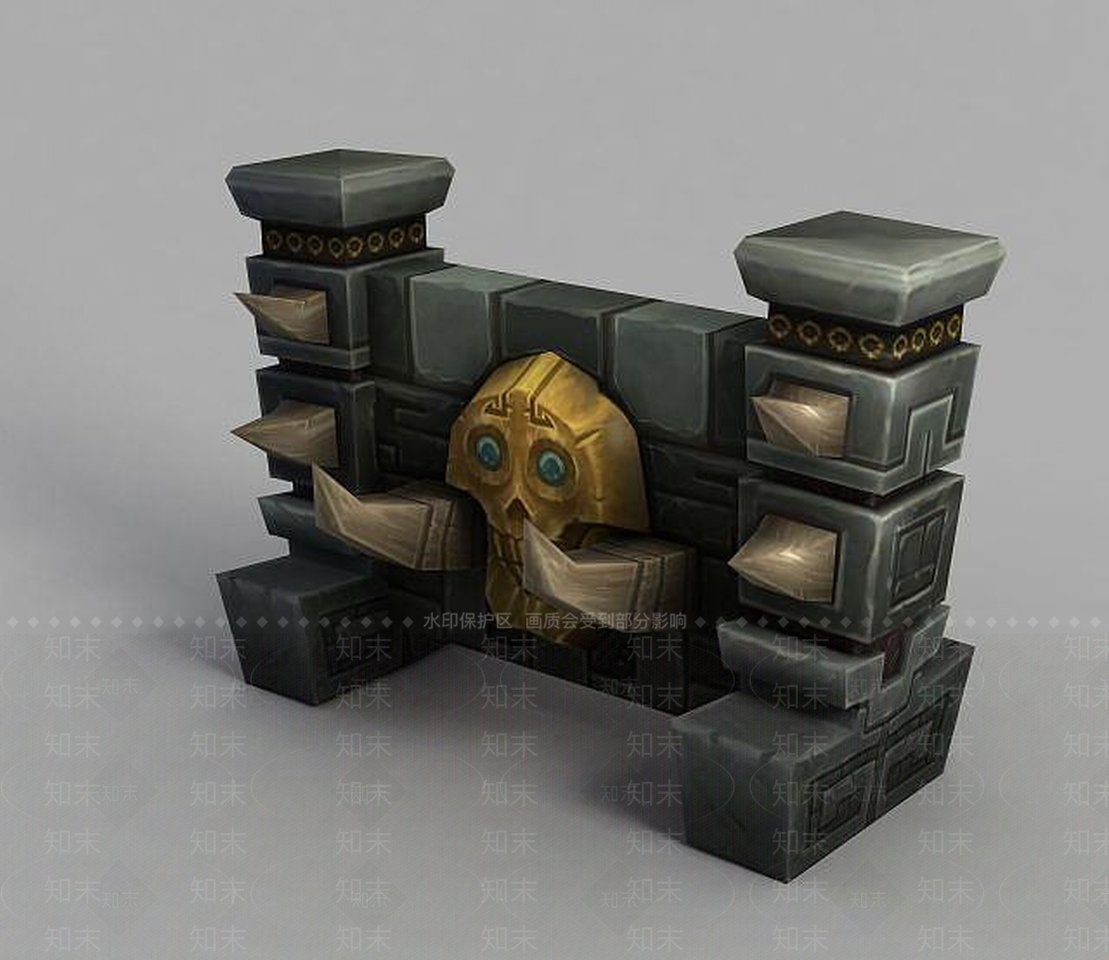 现代魔兽世界游戏场景装饰3D模型下载【ID:1189324034】
