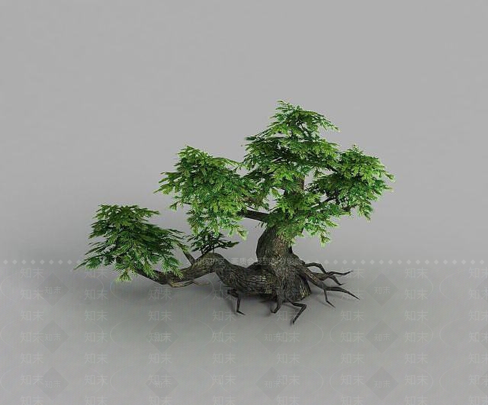 现代魔兽世界游戏场景树木装饰3D模型下载【ID:1189324426】