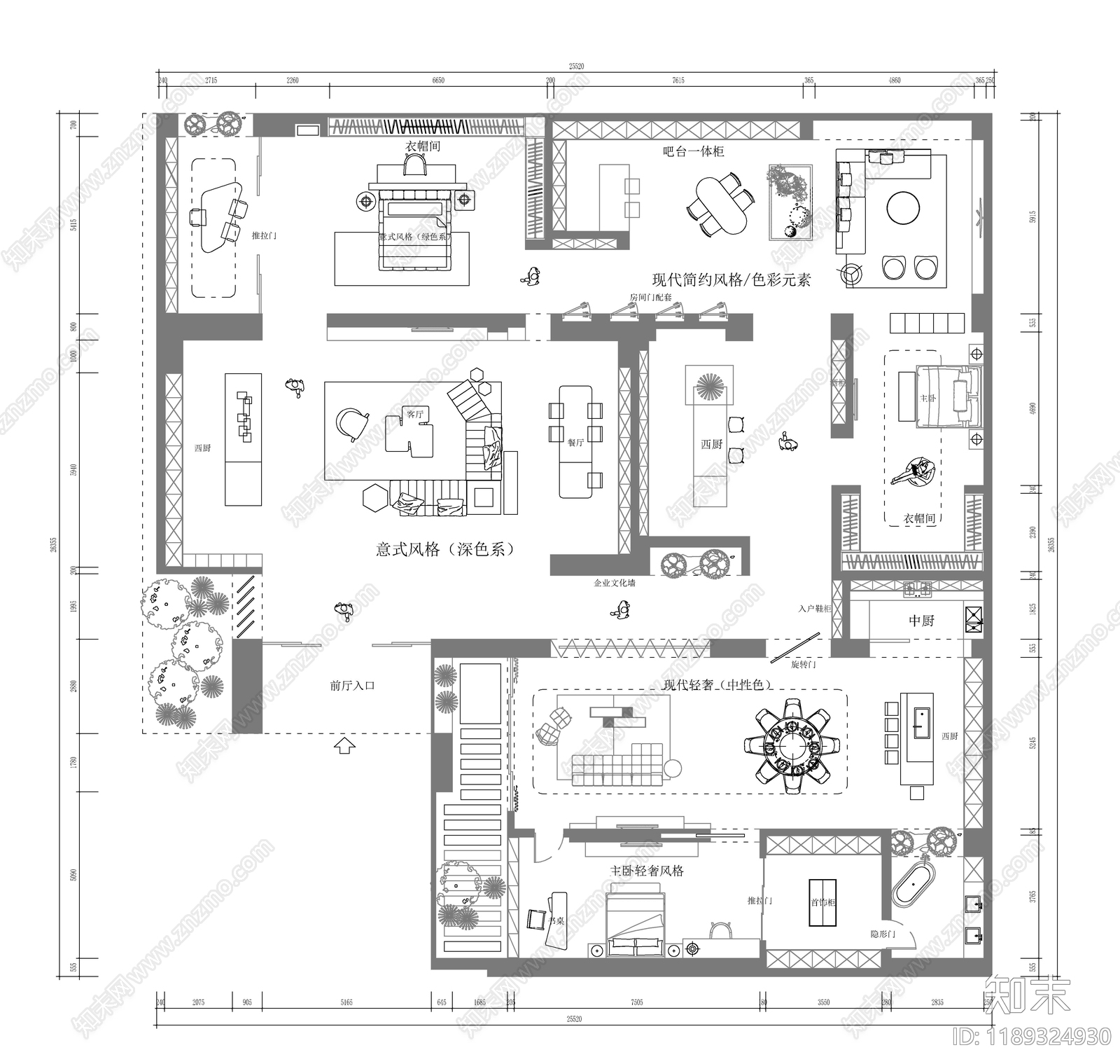 家具展厅施工图下载【ID:1189324930】