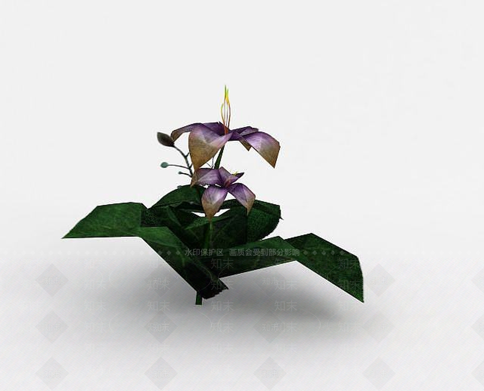 现代魔兽世界灌木花场景装饰3D模型下载【ID:1189324803】