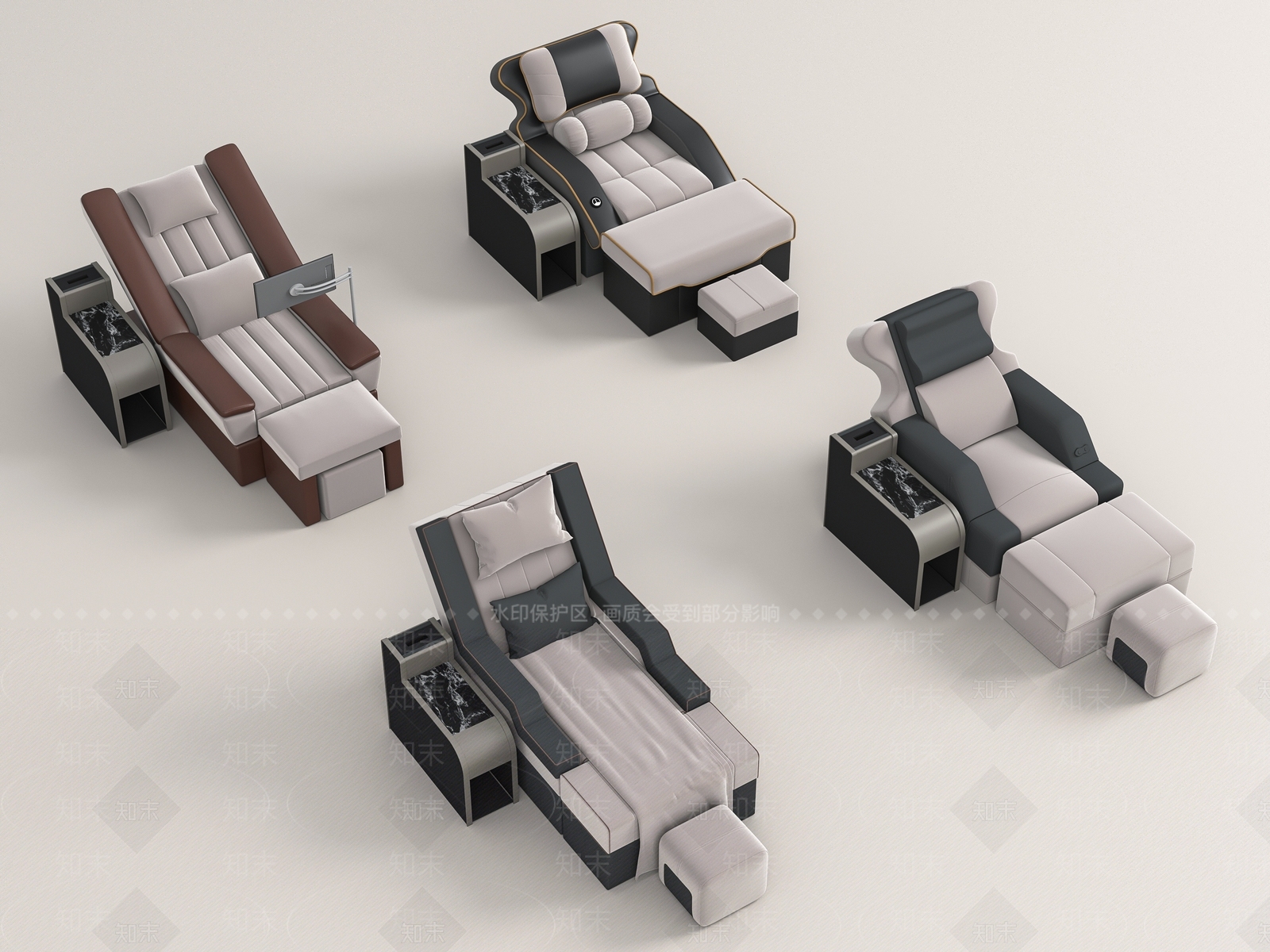 现代按摩椅3D模型下载【ID:1189325430】