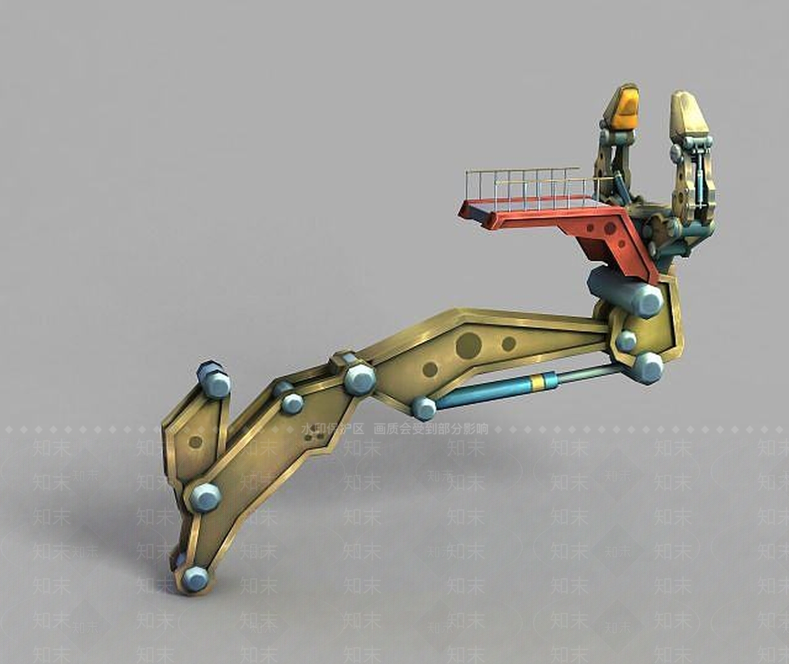 现代吊车动漫形象3D模型下载【ID:1189326090】