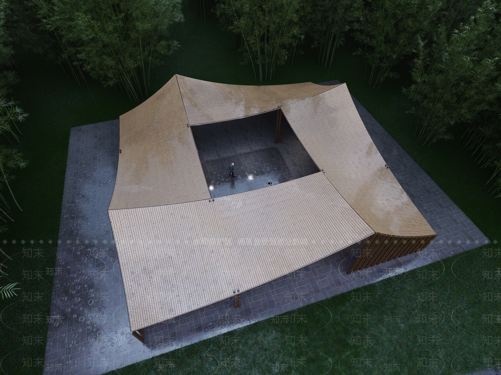 新中式中式亭子SU模型下载【ID:1189327954】