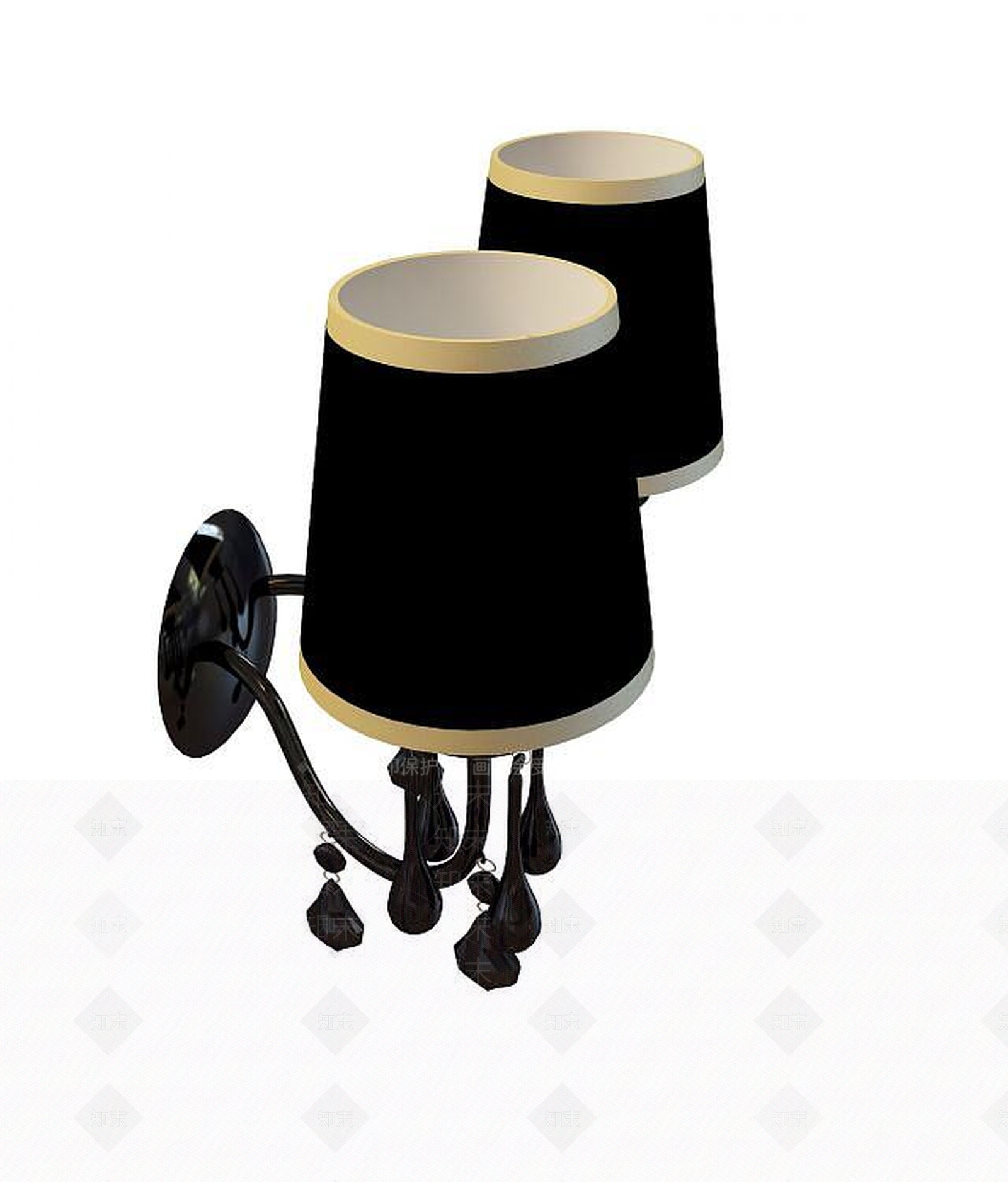 现代客厅壁灯3D模型下载【ID:1189328153】