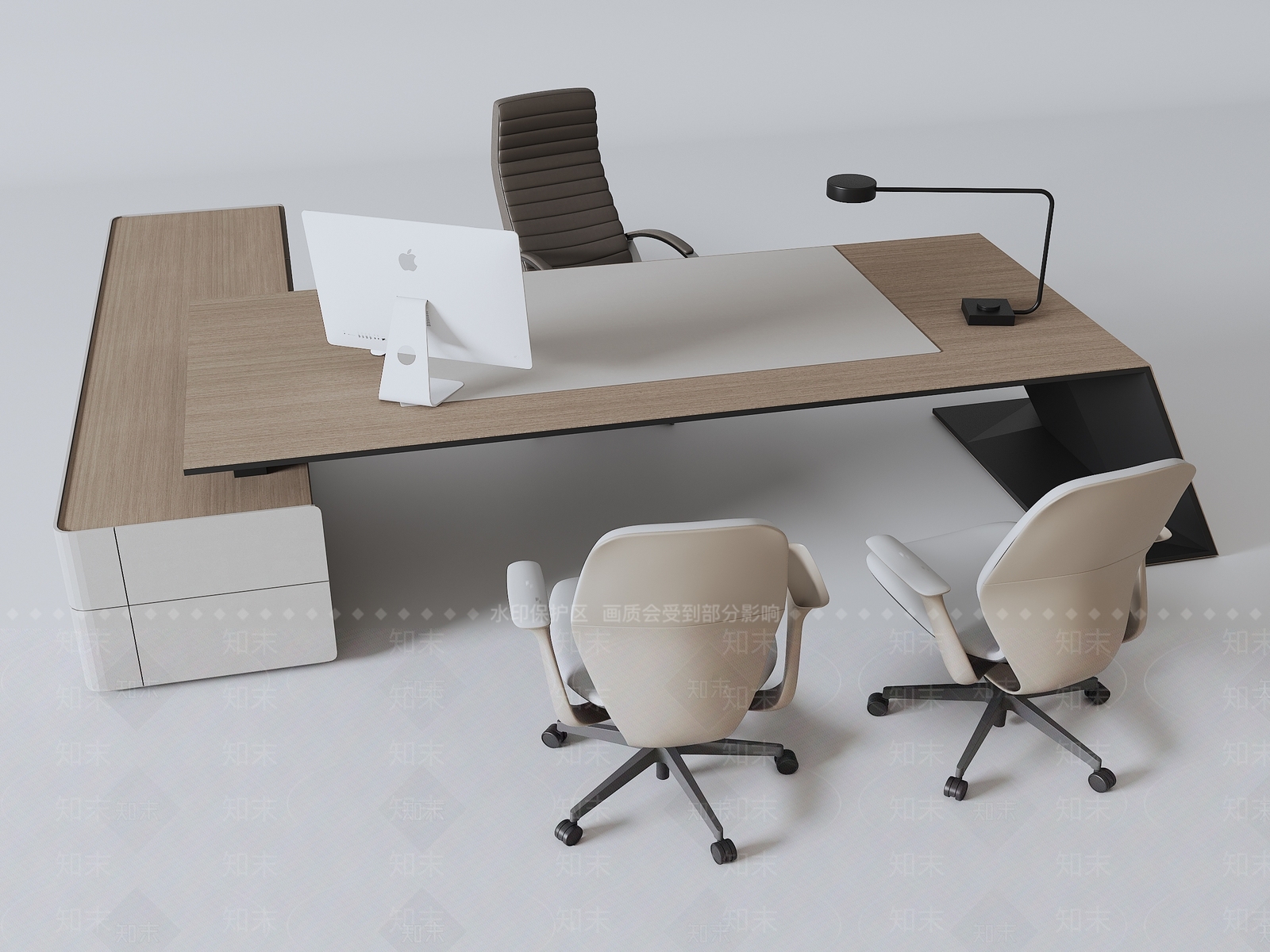现代办公桌3D模型下载【ID:1189328668】