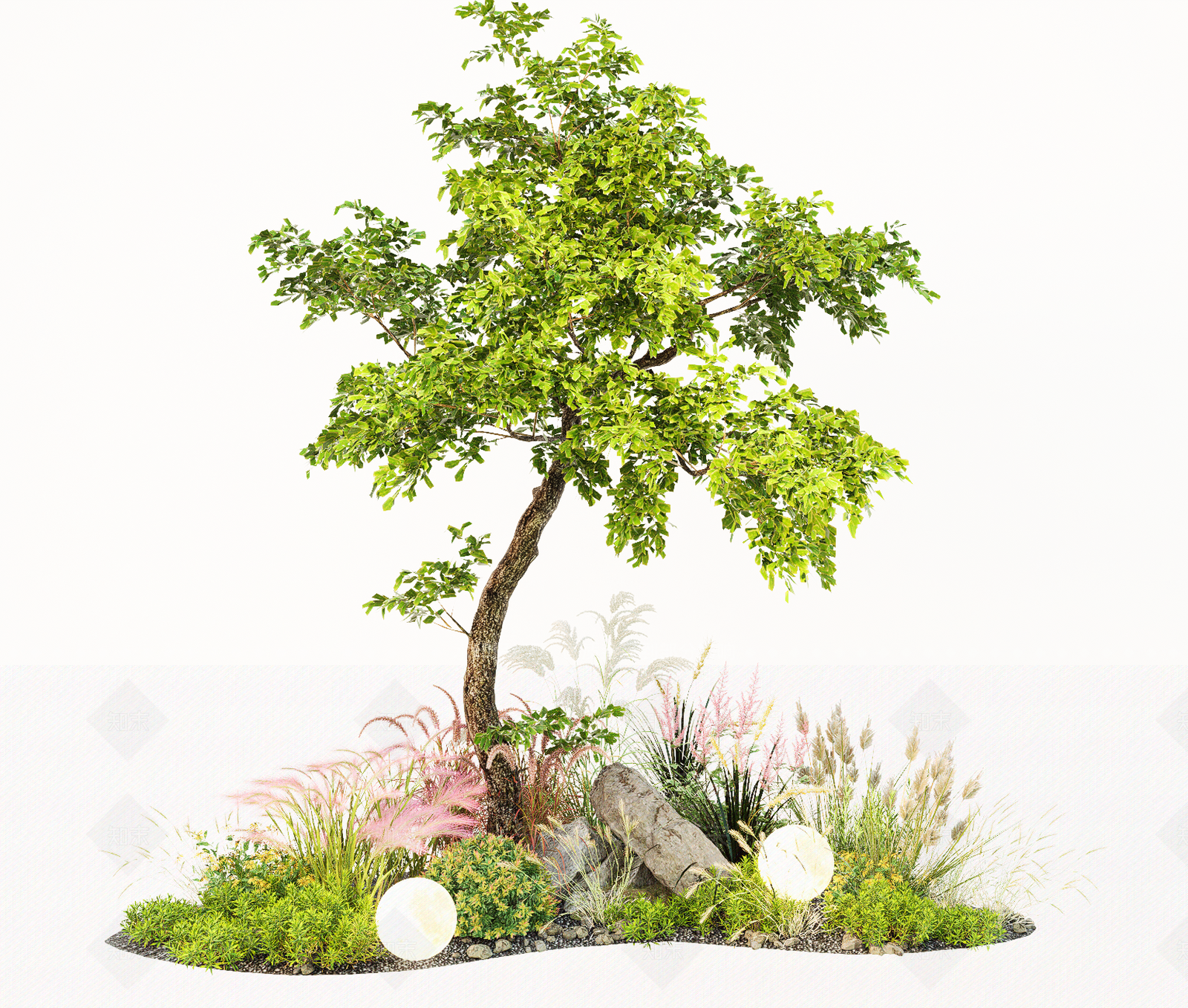 植物组合SU模型下载【ID:1189329317】