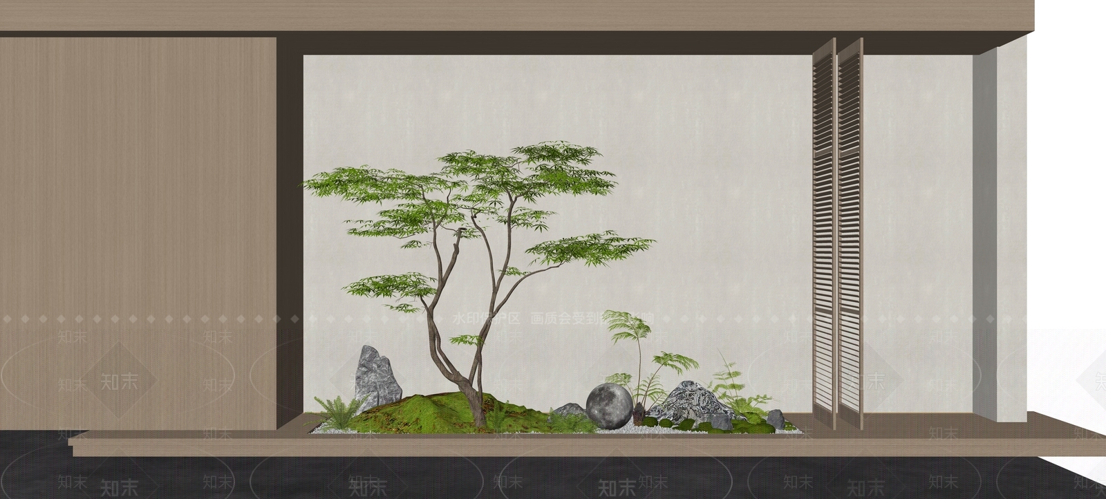 现代乡村庭院SU模型下载【ID:1189329589】