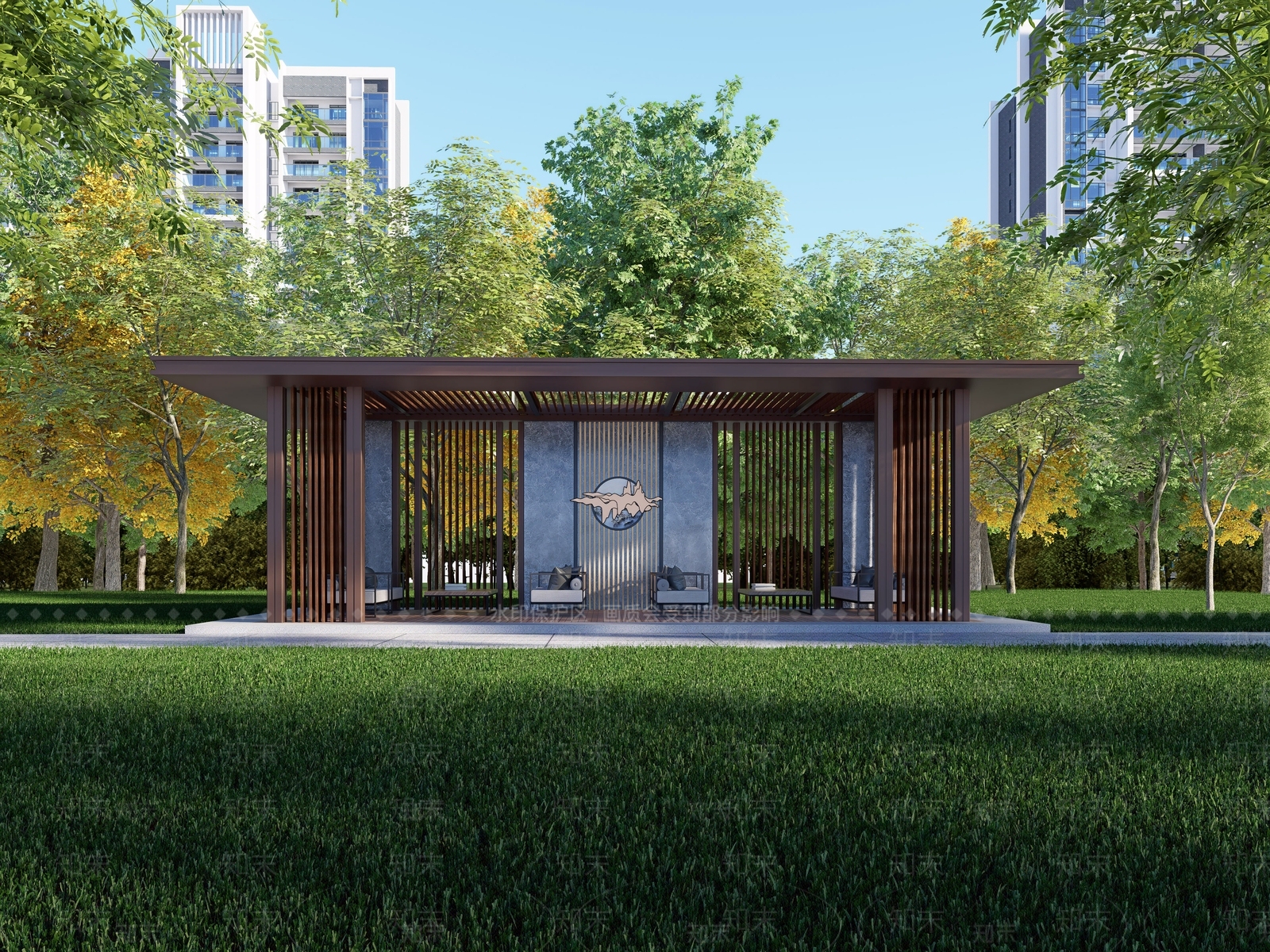 新中式亭子SU模型下载【ID:1189331542】