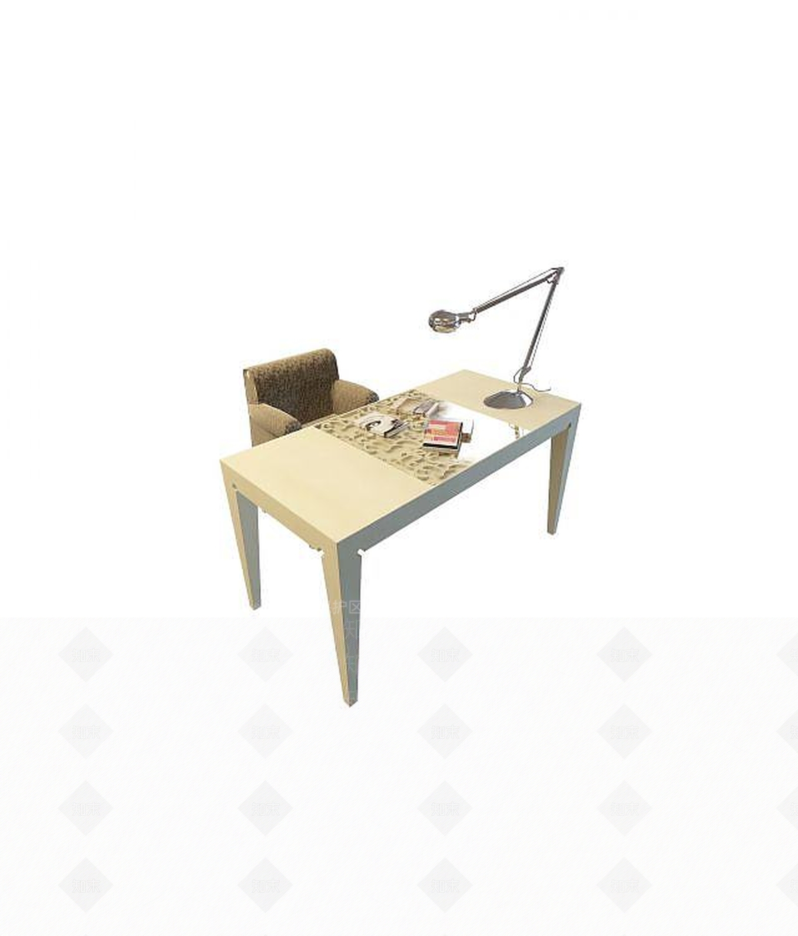 现代书桌椅3D模型下载【ID:1189343258】