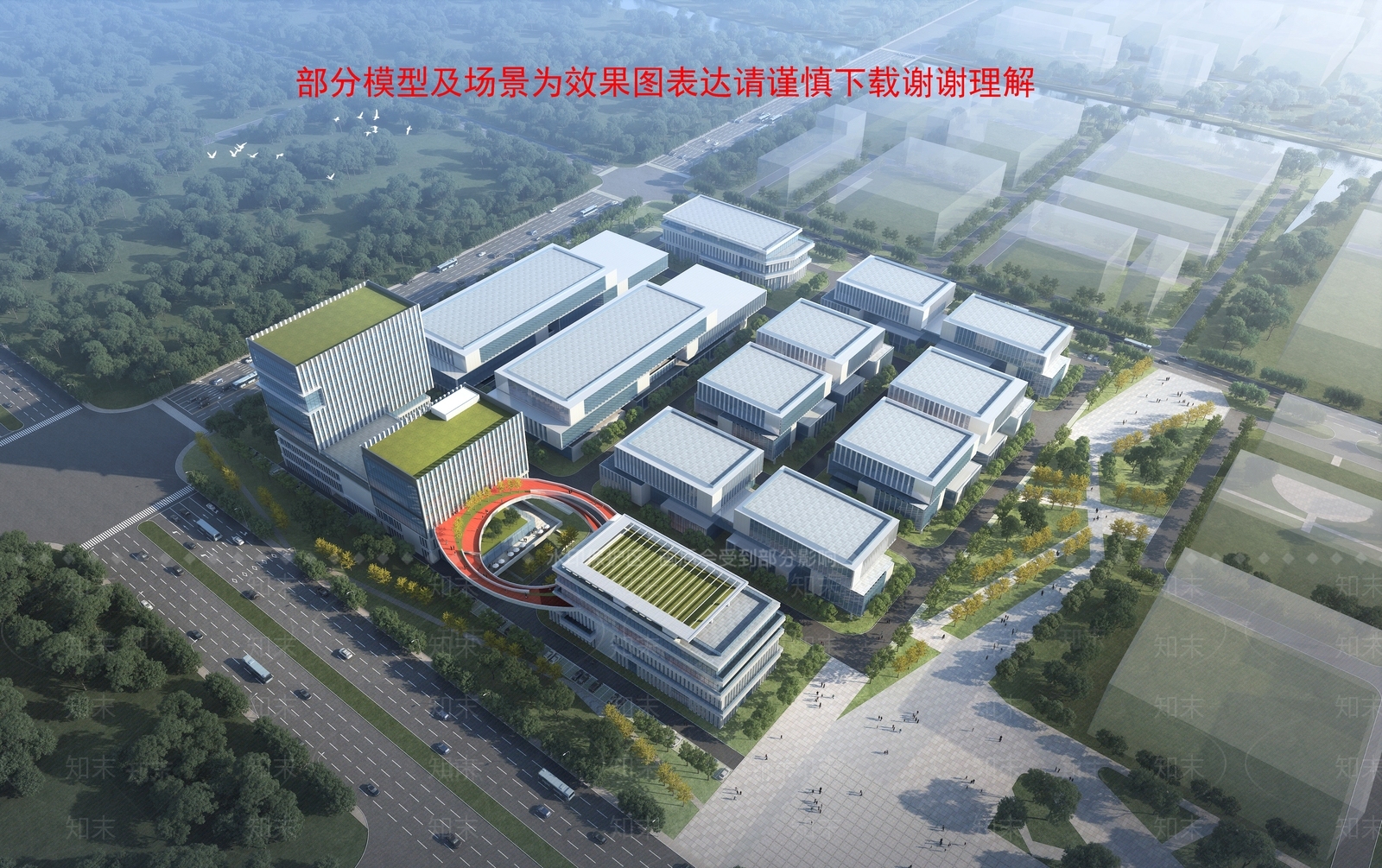 现代办公楼SU模型下载【ID:1189351774】