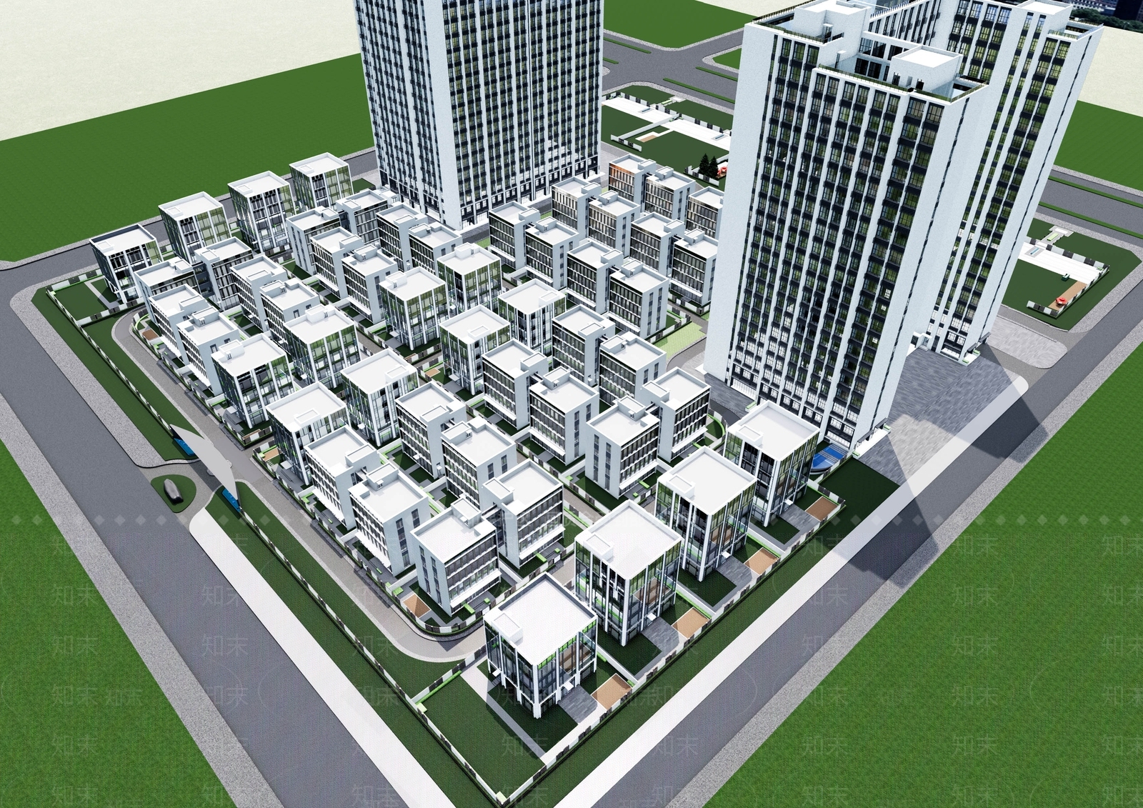 现代办公楼SU模型下载【ID:1189357014】