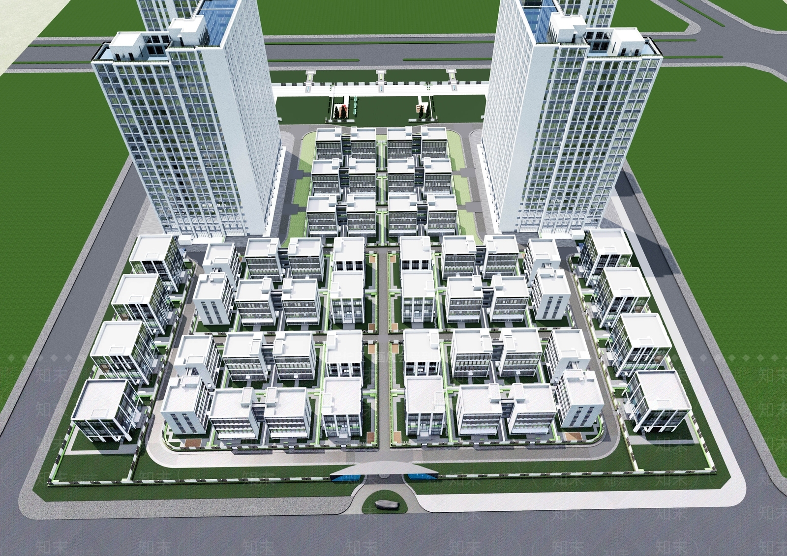 现代办公楼SU模型下载【ID:1189357014】