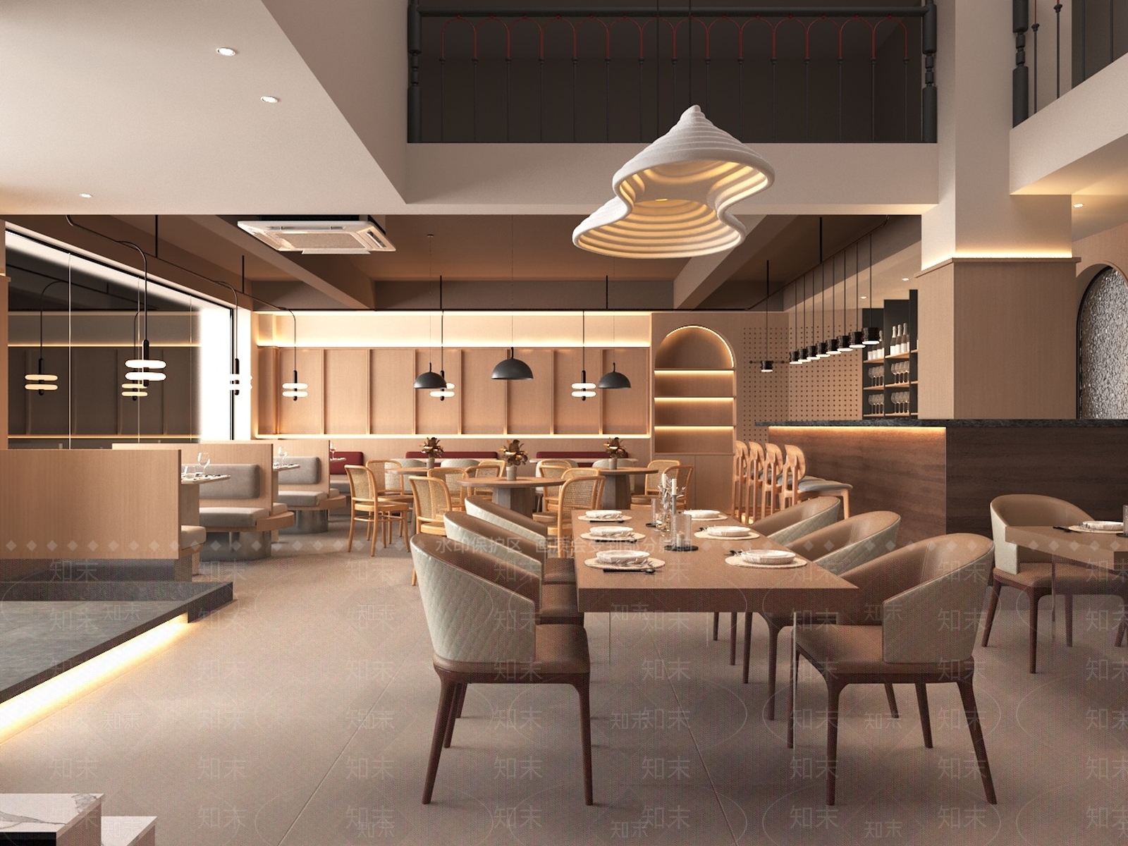 现代中餐厅3D模型下载【ID:1189358519】