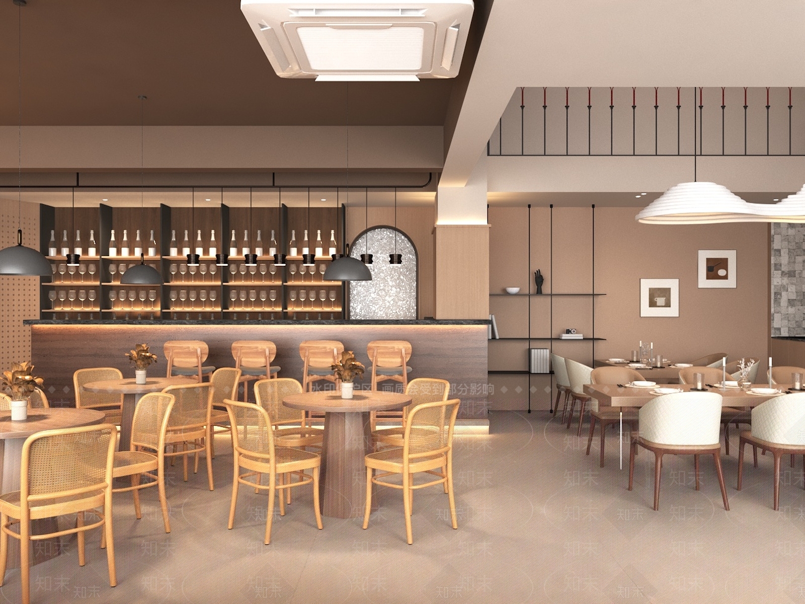 现代中餐厅3D模型下载【ID:1189358519】