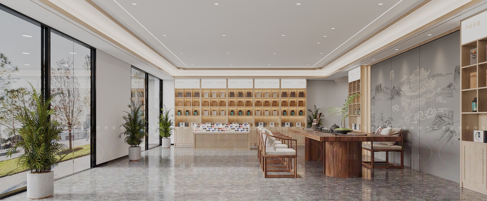 茶叶店3D模型下载【ID:1189361266】