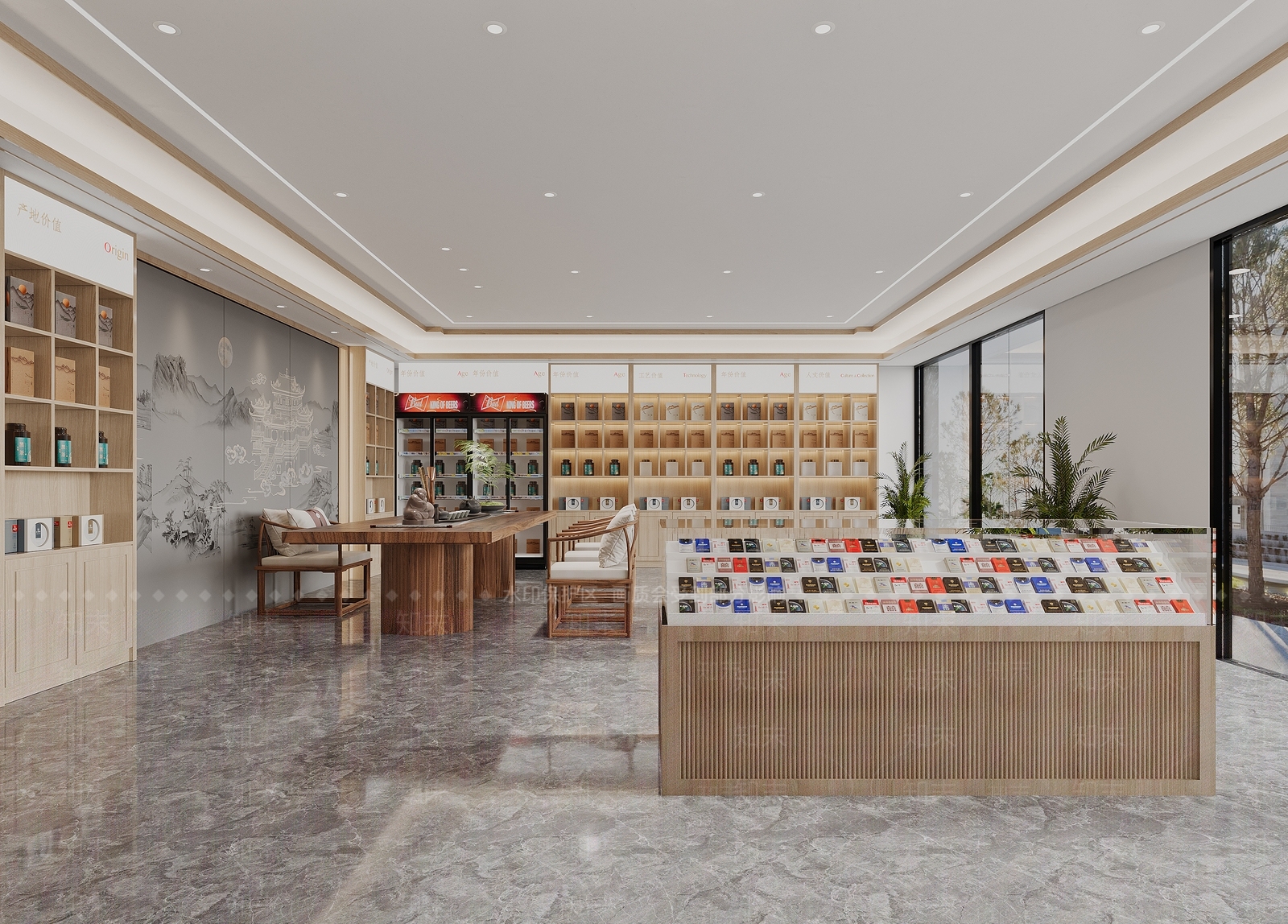 茶叶店3D模型下载【ID:1189361266】