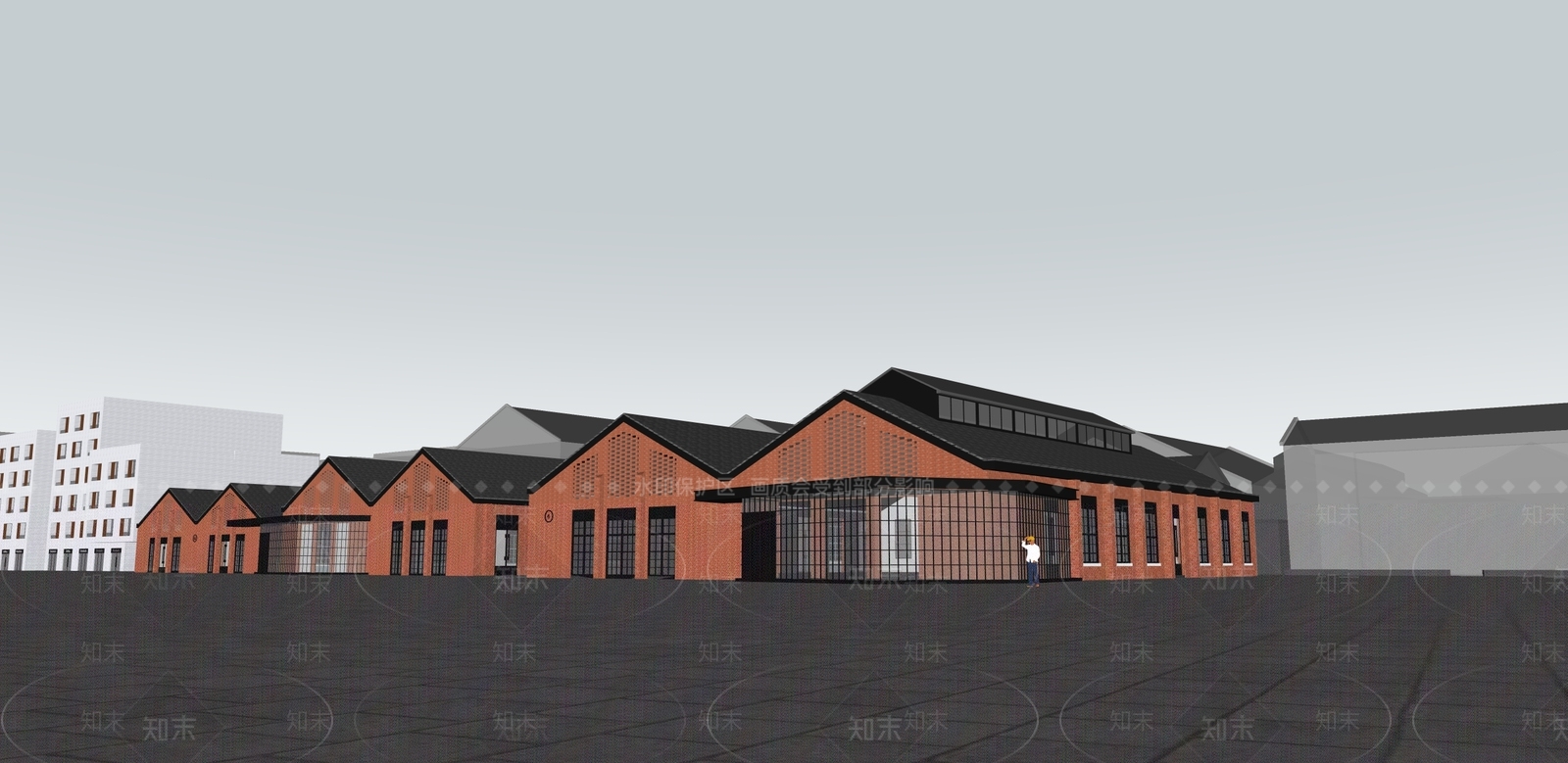 现代工业仓库SU模型下载【ID:1189365274】