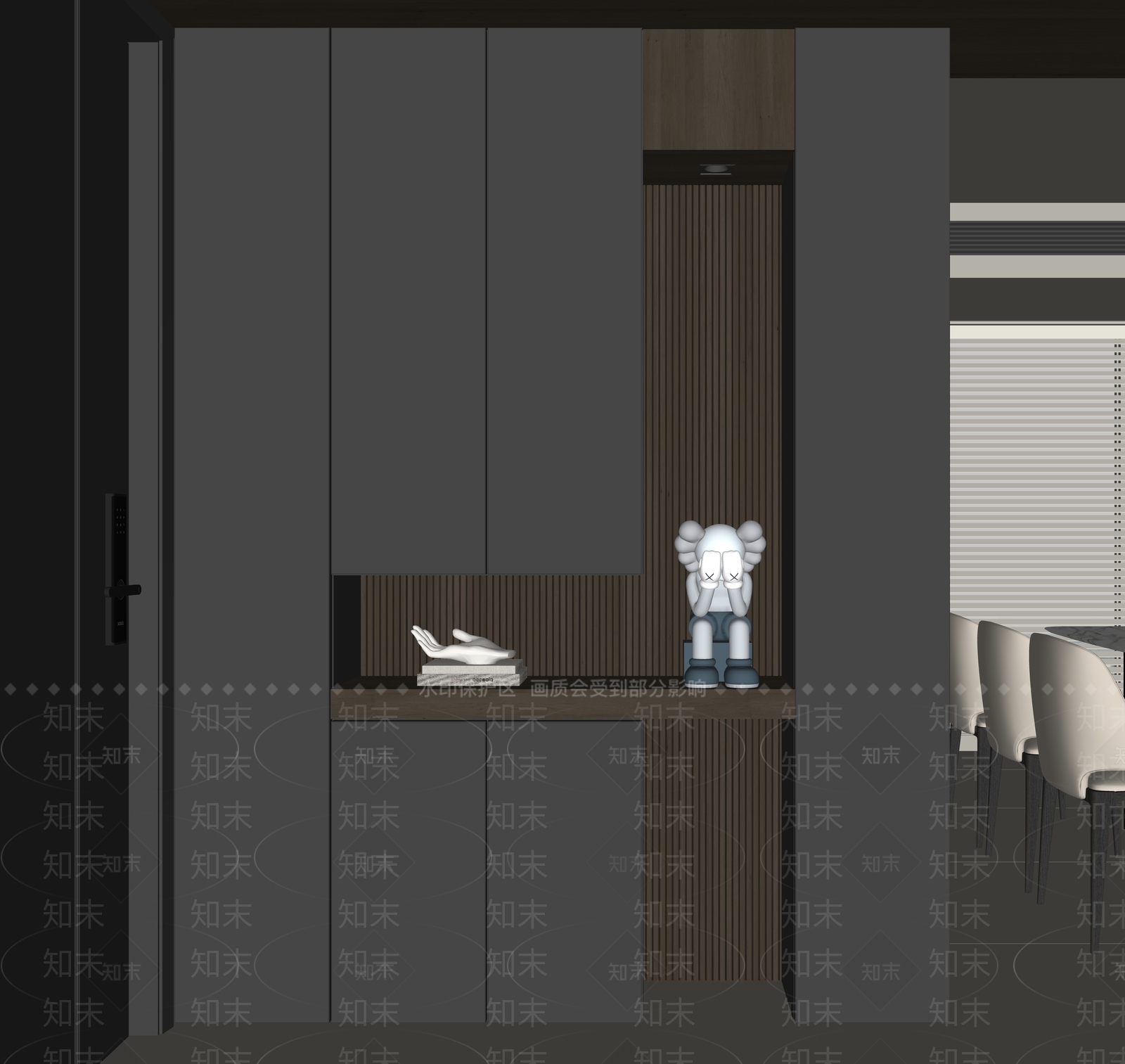 现代鞋柜SU模型下载【ID:1189363681】