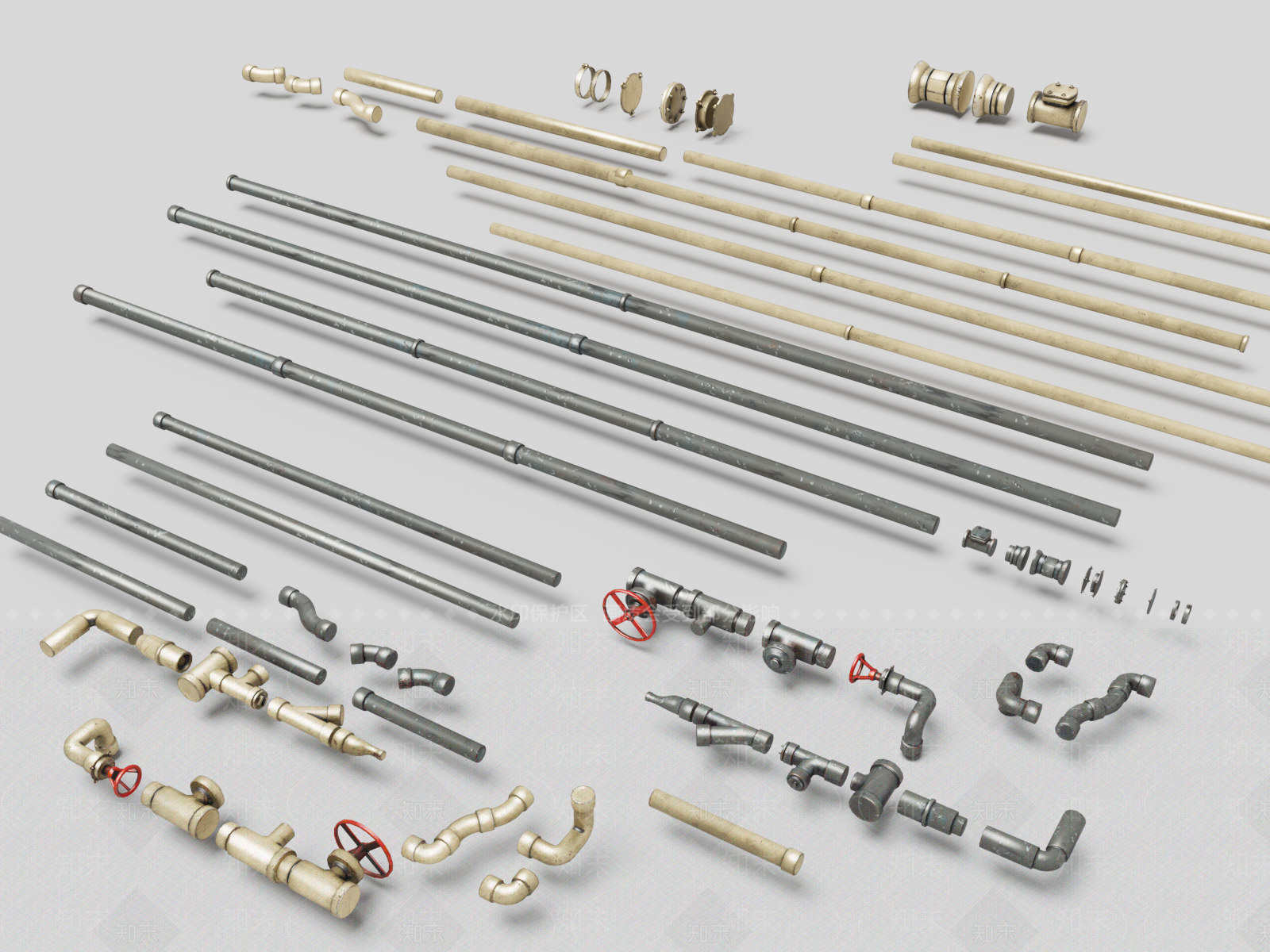 管道零件SU模型下载【ID:1189364680】