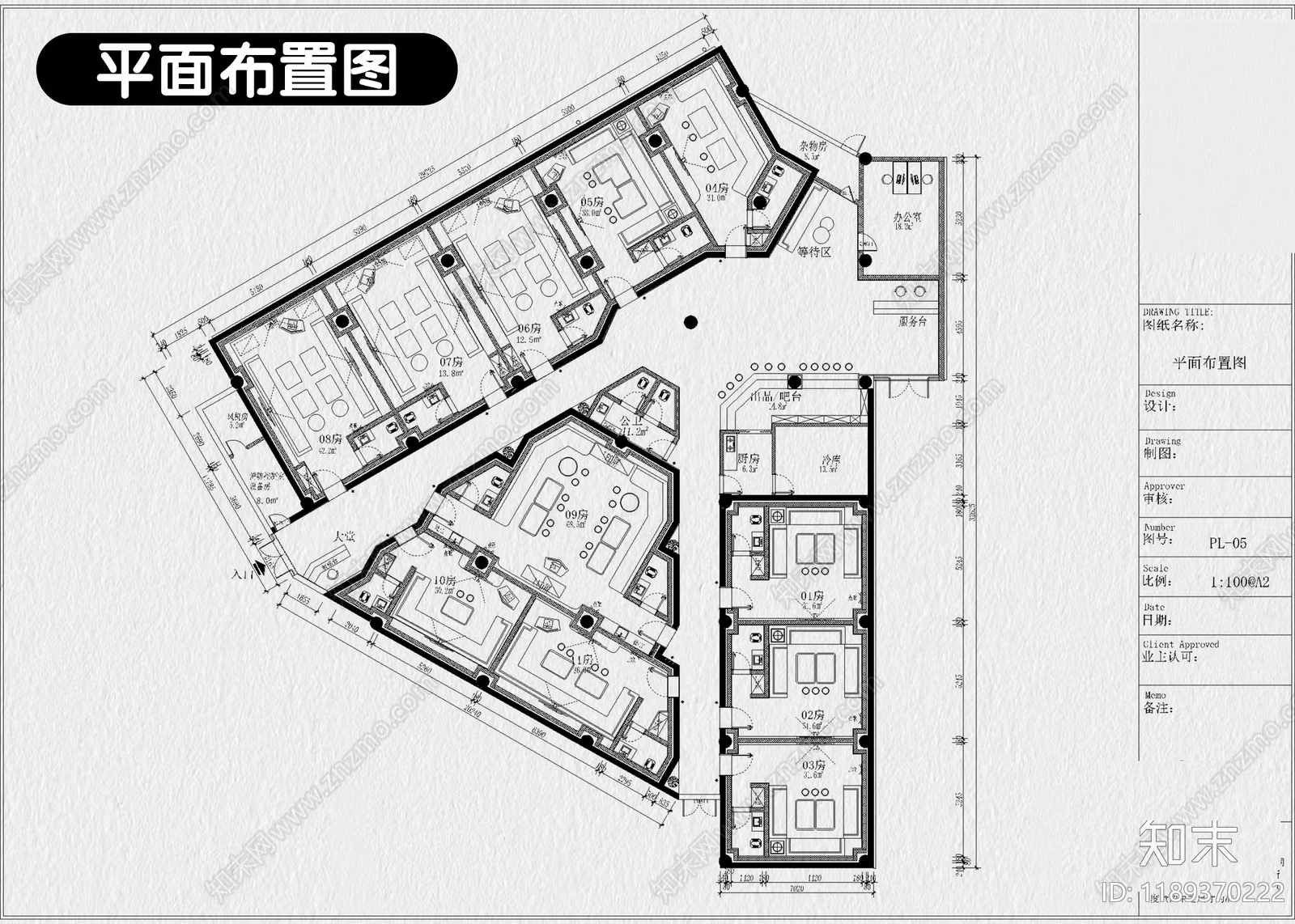 现代KTVcad施工图下载【ID:1189370222】