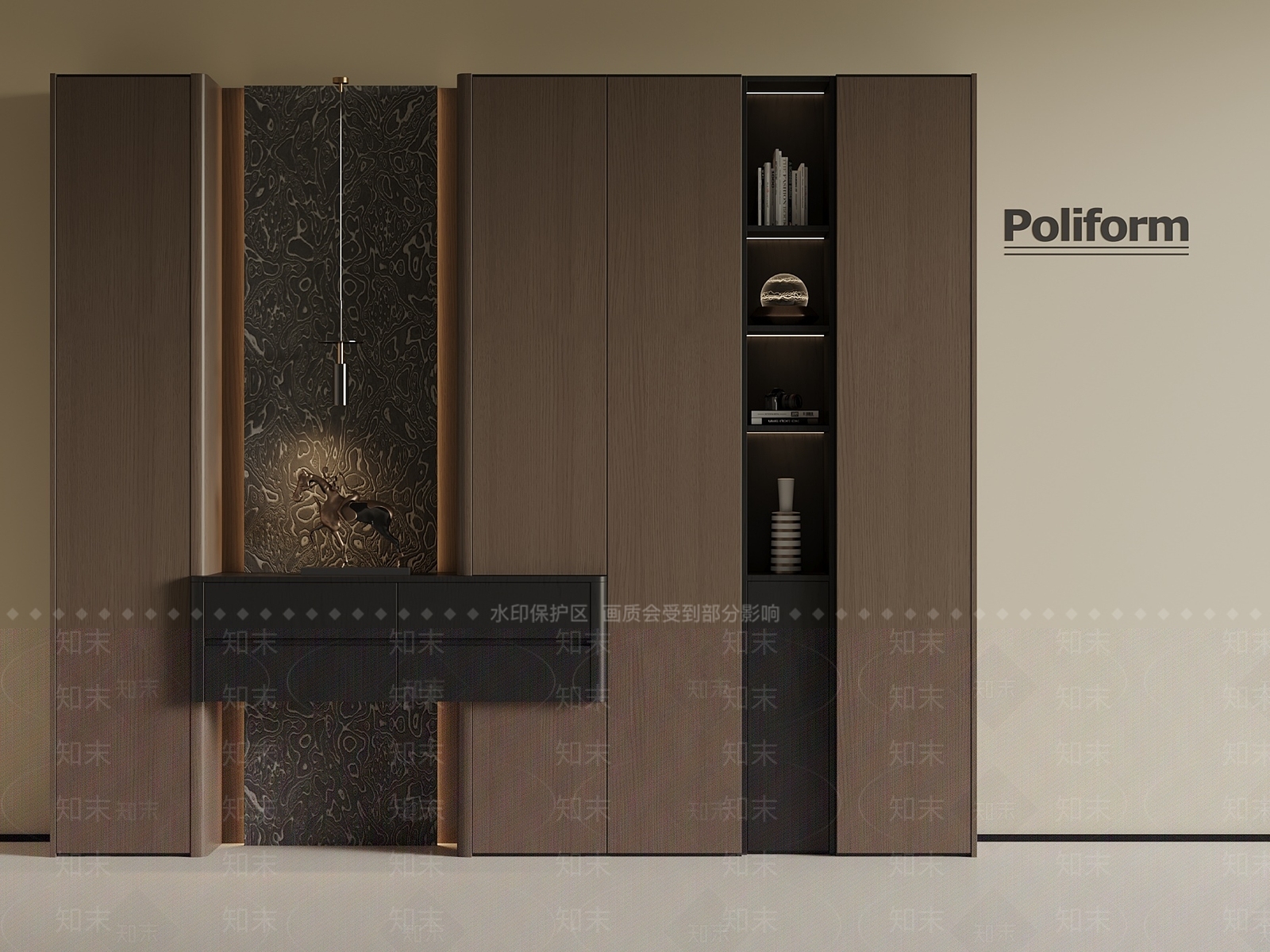 现代意式鞋柜SU模型下载【ID:1189369337】