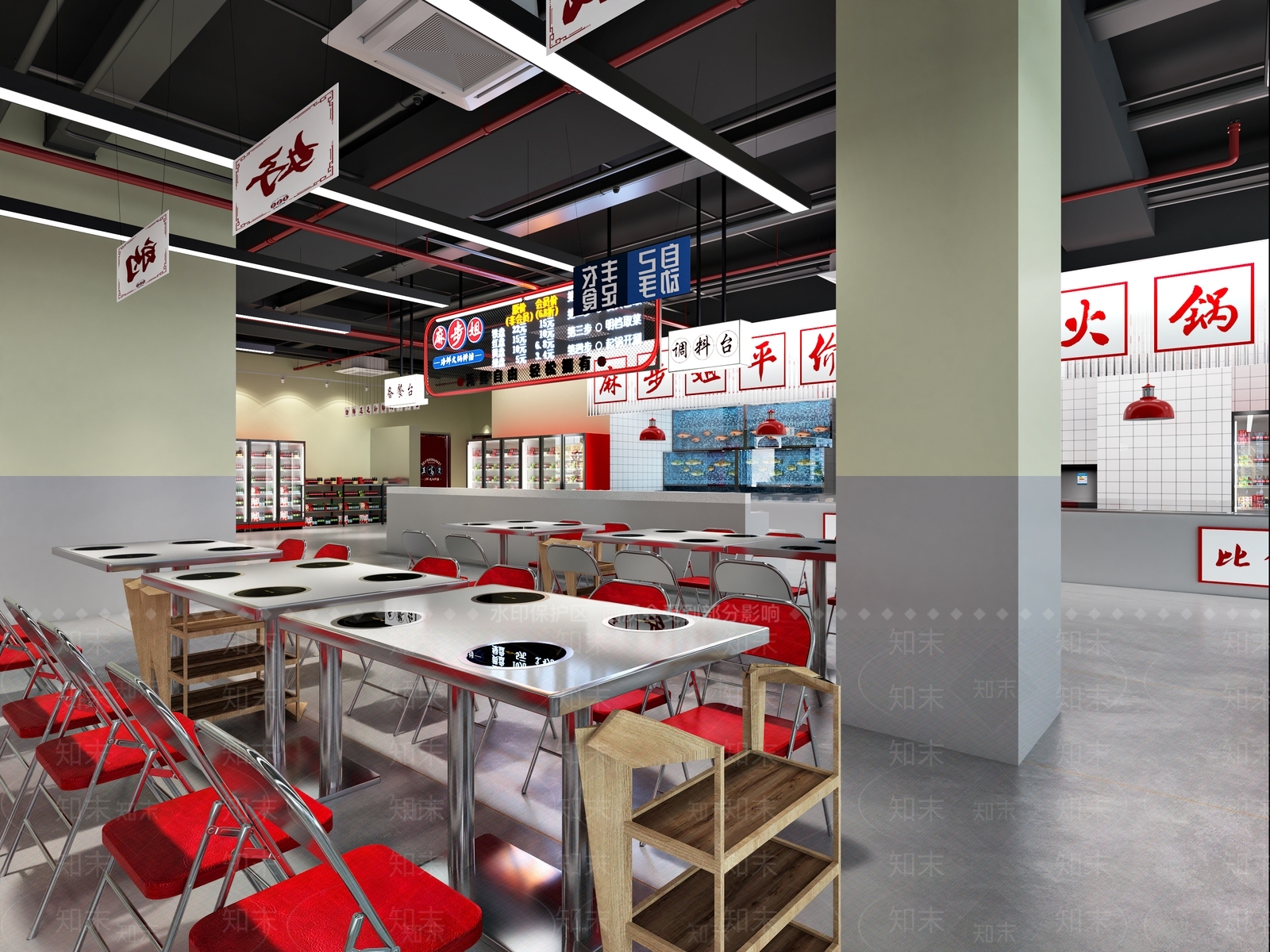 工业现代火锅店3D模型下载【ID:1189375155】
