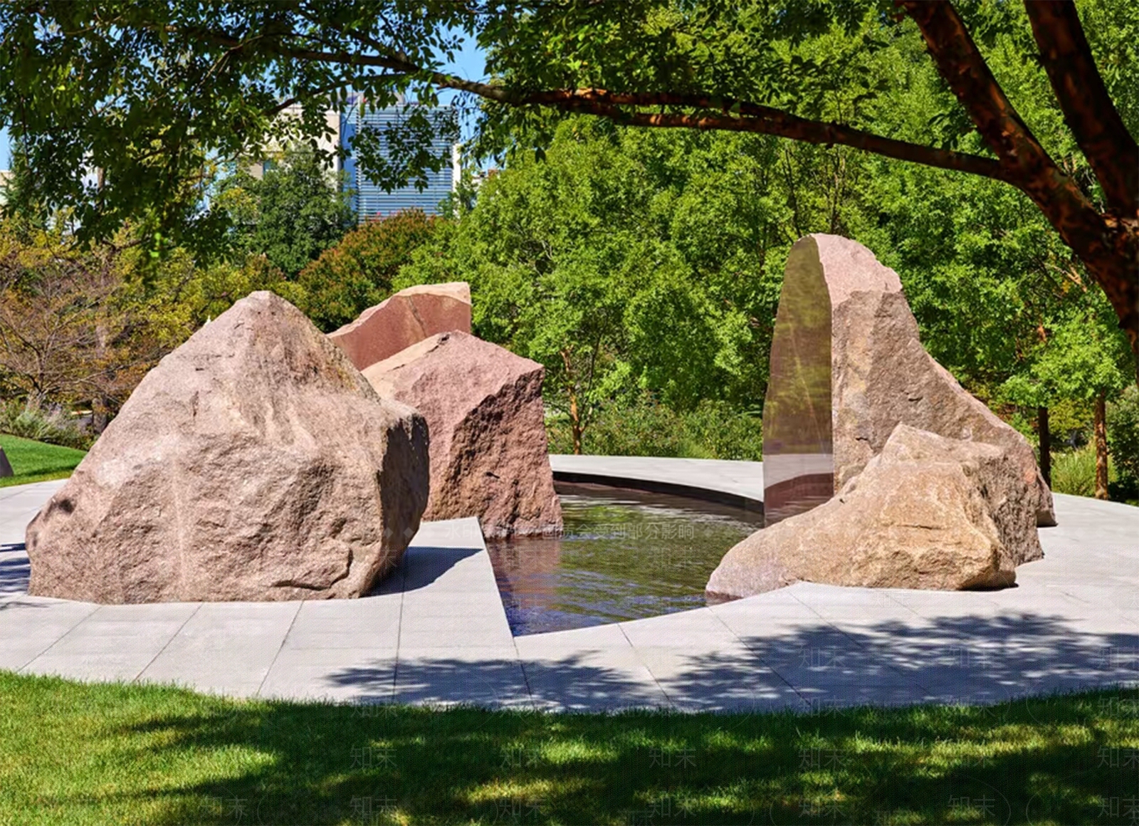 新中式日式石头SU模型下载【ID:1189377442】